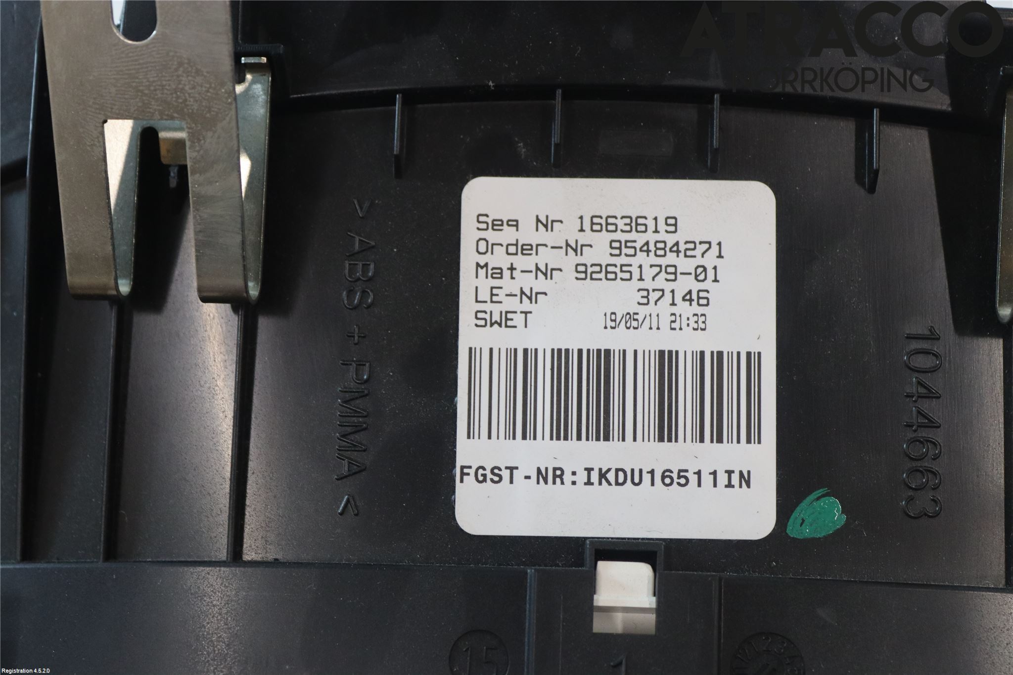 BMW 5 F10/F11/F18 09-17 Instr Kombinert