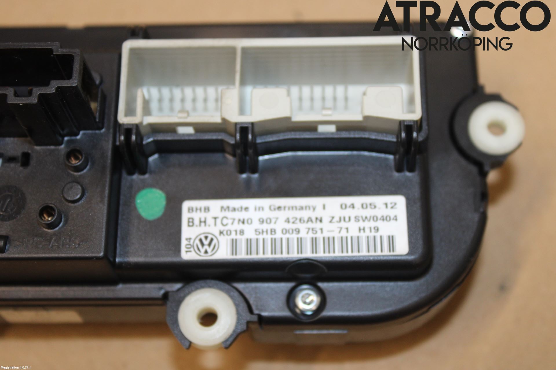 Volkswagen VW GOLF VI 09-13 Varmeapparat Panel(Regulering)