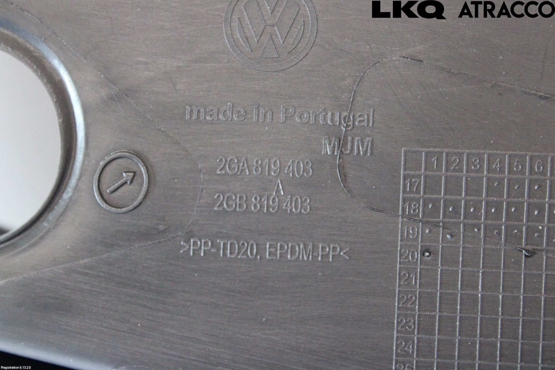 Volkswagen VW T-ROC 18- Visker Deksel-Grill-Under Frr