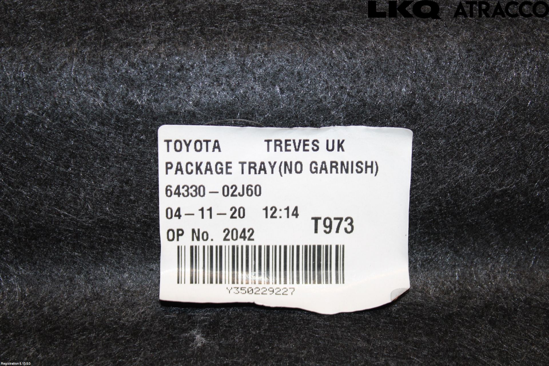 Toyota COROLLA 19- Innr Hattehylle