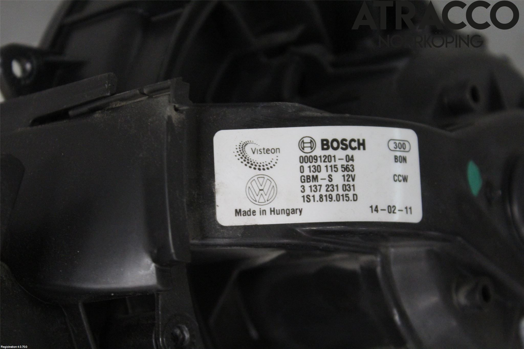 Volkswagen VW UP! / E-UP! Varmeapparat Viftemotor