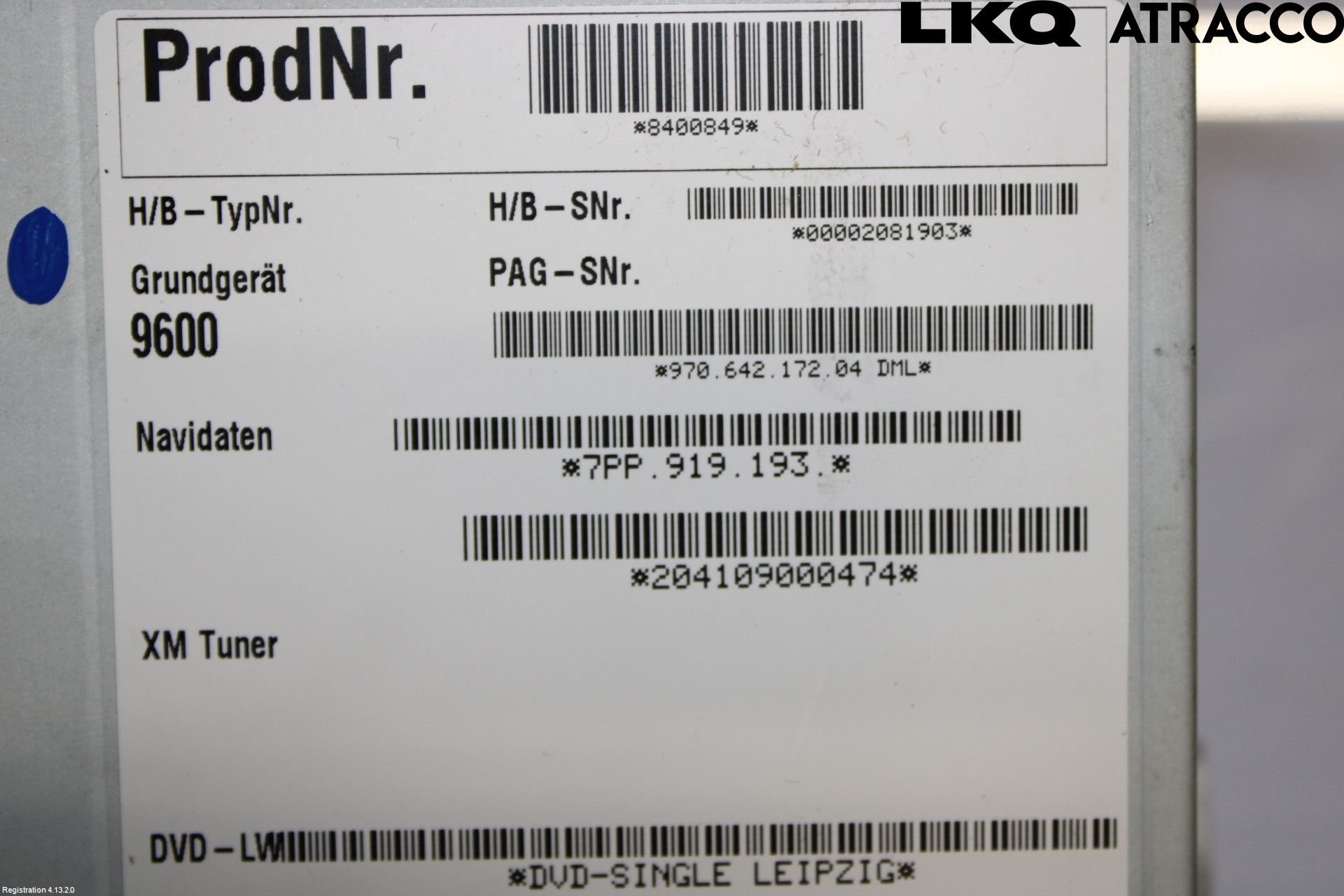 Porsche PANAMERA 09- Stereo Radio Med Cd