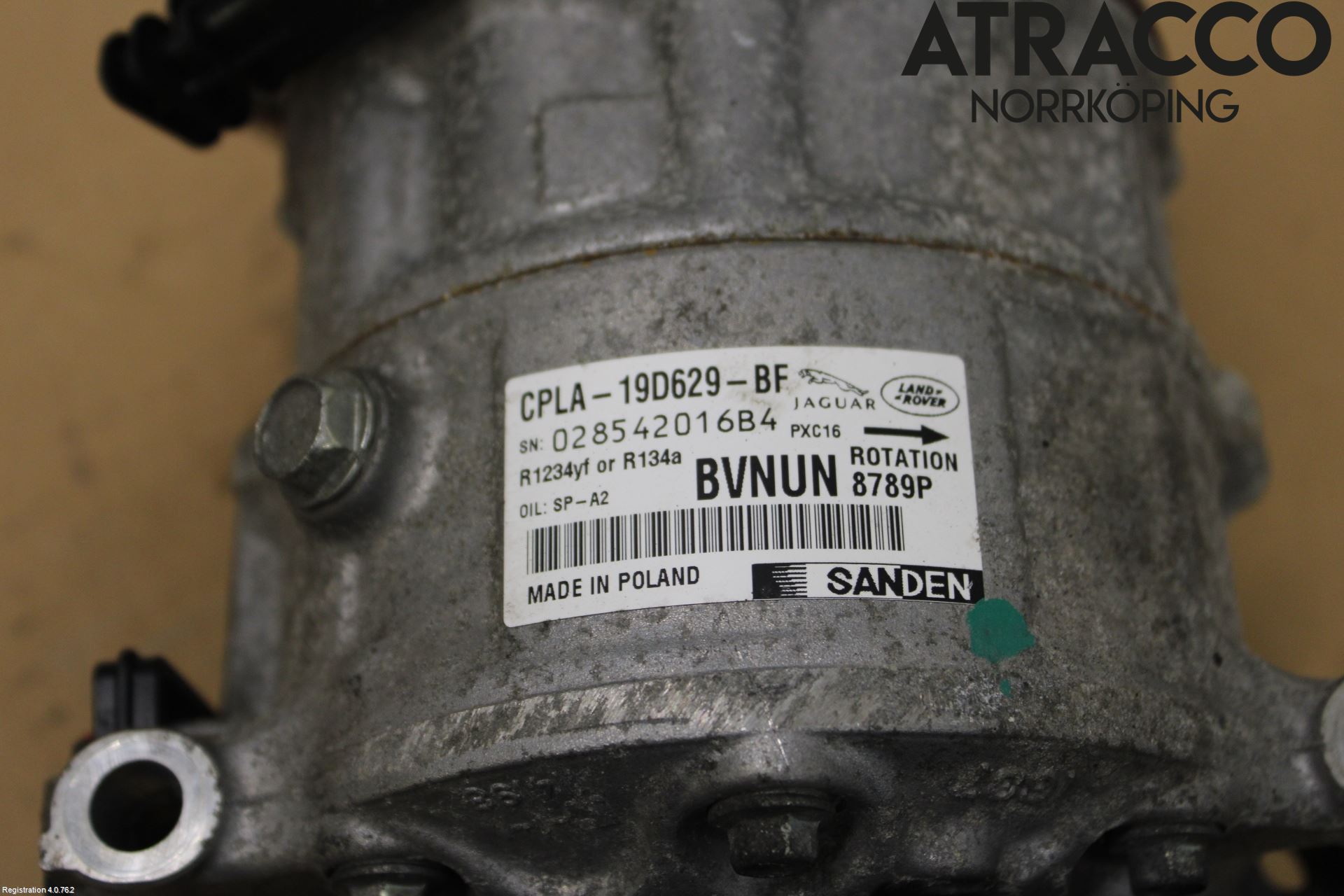 Jaguar XE (X760) 15-24 Varme Ac Kompressor