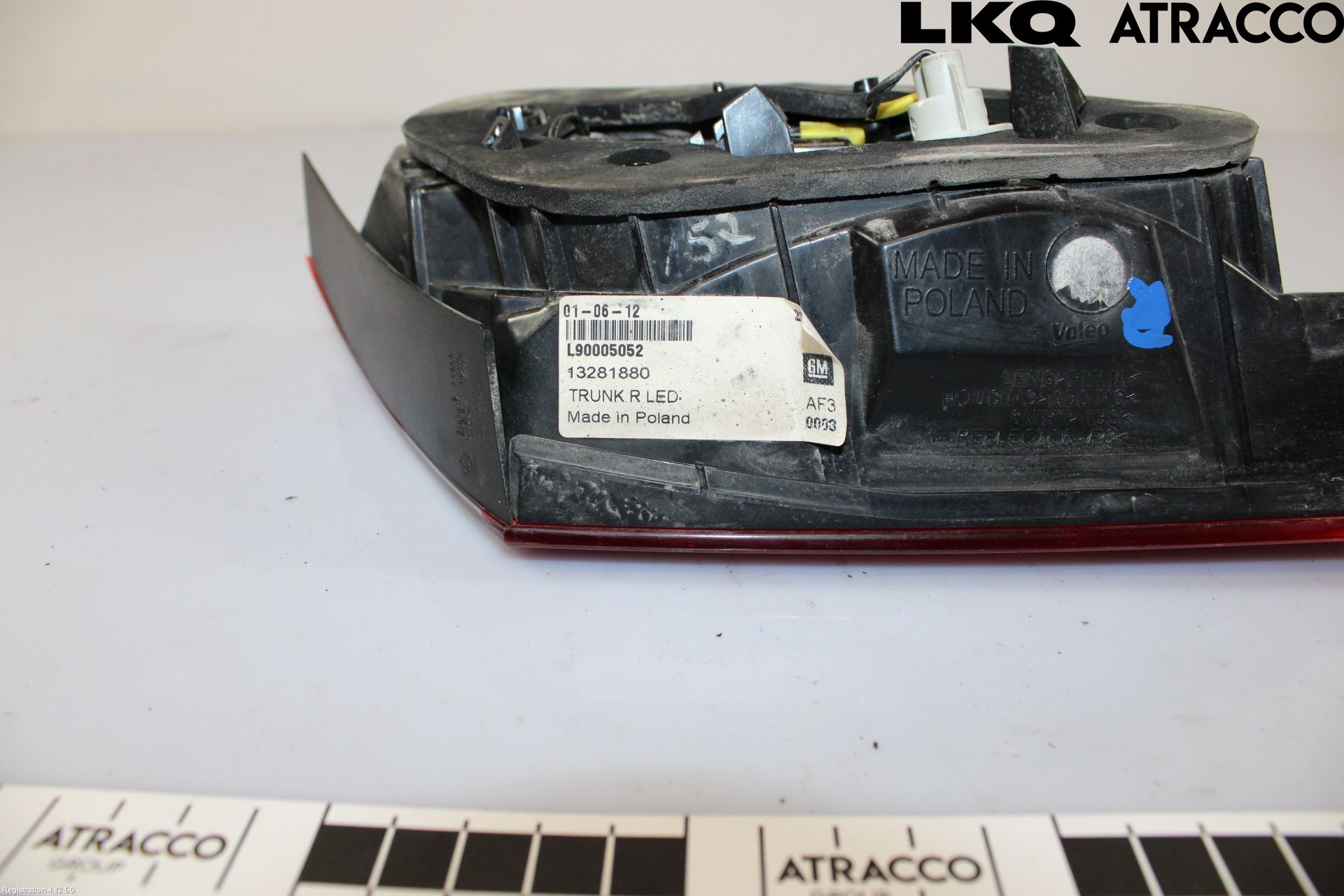 Opel ASTRA J 10-15 Baklykt Høyre  På Luke(Indre)