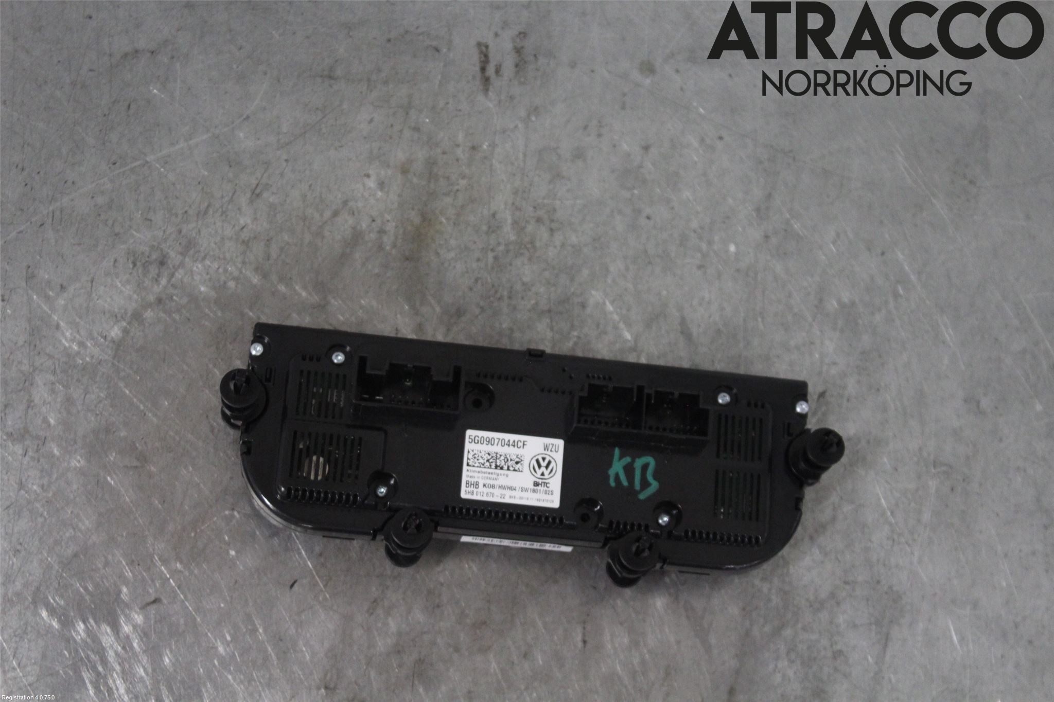 Volkswagen VW GOLF / E-GOLF VII 13-20 Varmeapparat Panel(Regulering)