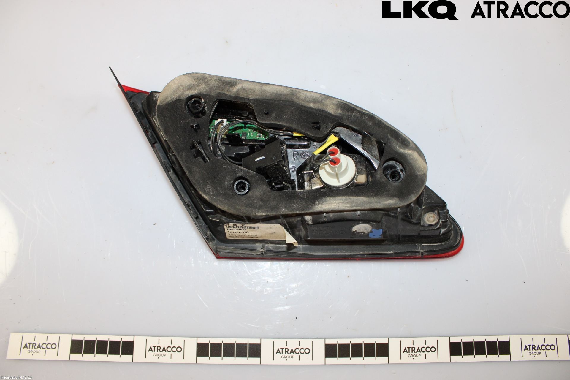 Opel ASTRA J 10-15 Baklykt Høyre  På Luke(Indre)