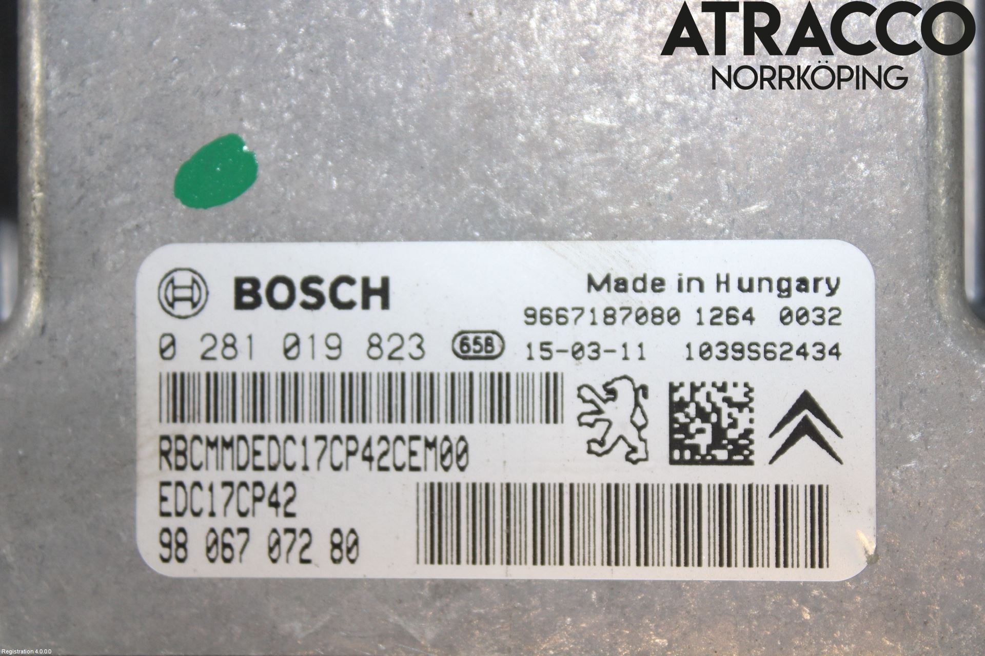 Peugeot 508 11-18 Styreenhet Dieselpumpe