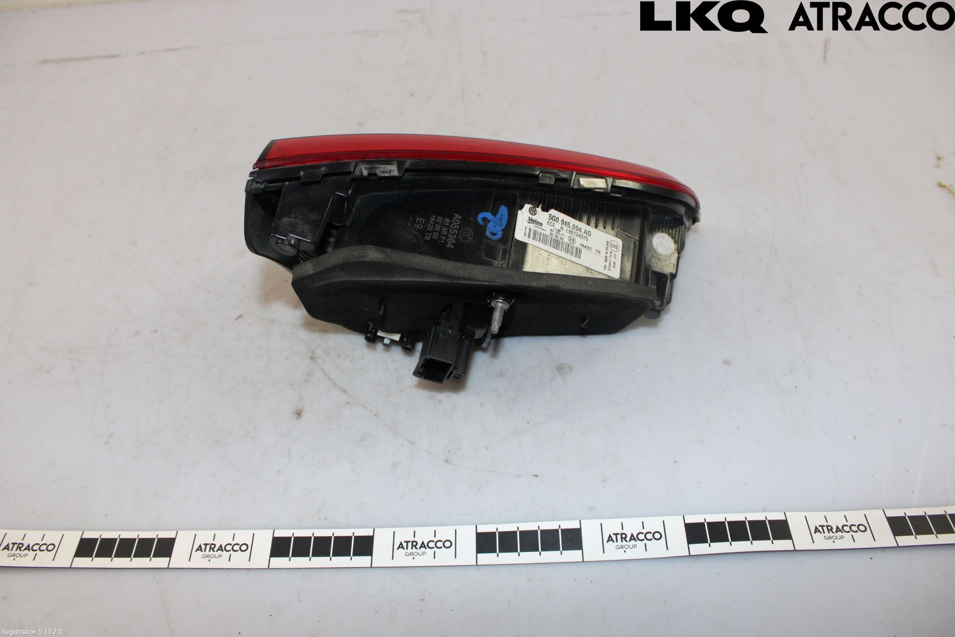 Volkswagen VW GOLF / E-GOLF VII 13-20 Baklykt Høyre  På Luke(Indre)