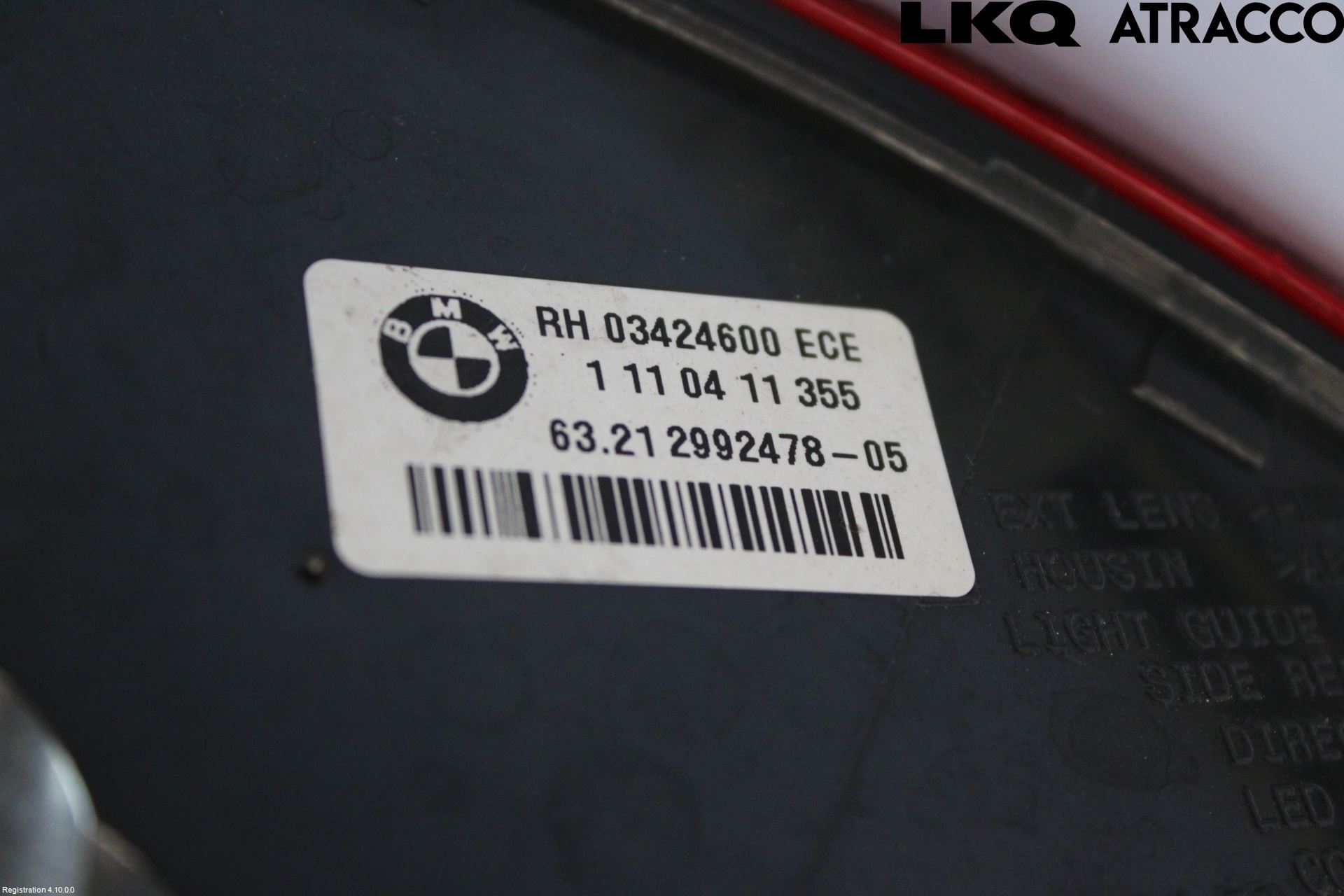 BMW X1 E84 10-15 Baklykt Høyre
