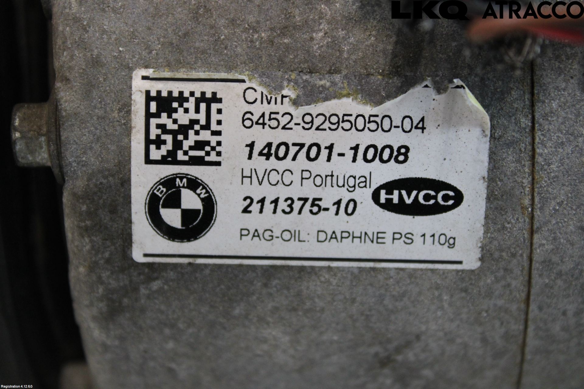 BMW 5 F10/F11/F18 09-17 Varme Ac Kompressor