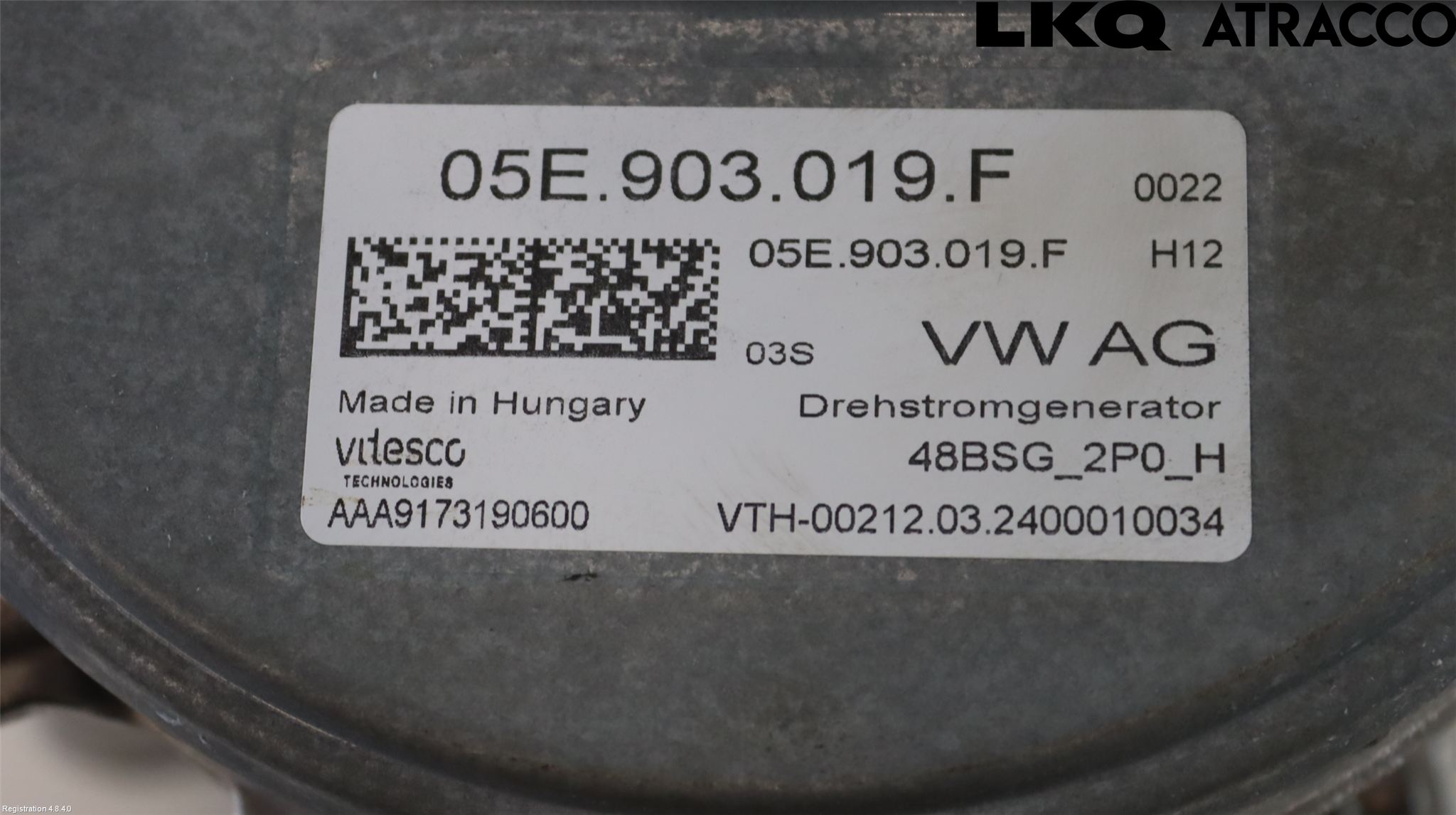 Volkswagen VW TIGUAN 24- Dynamo