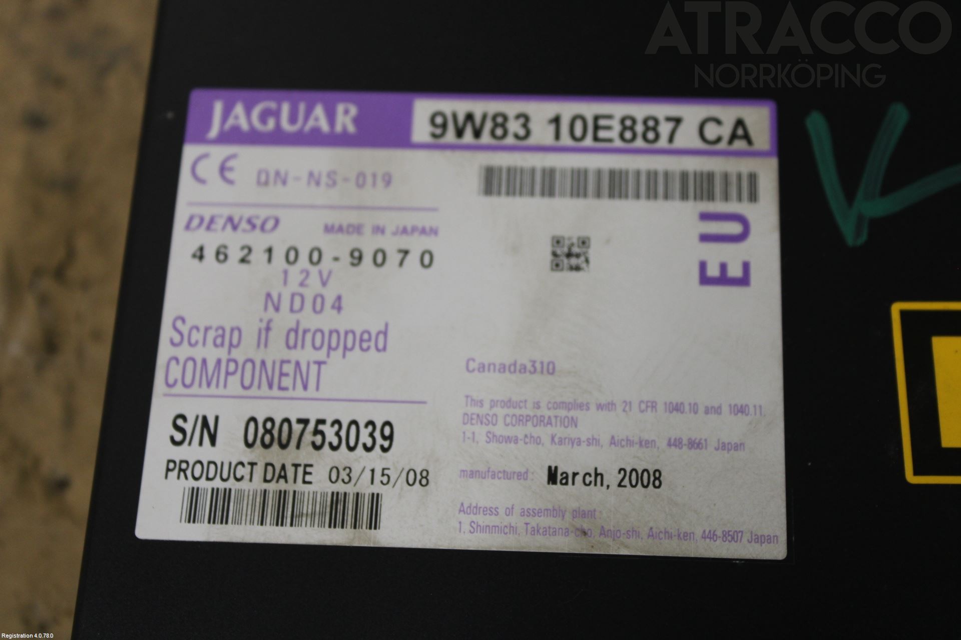 Jaguar XF 08-15 Stereo Dvd Spiller