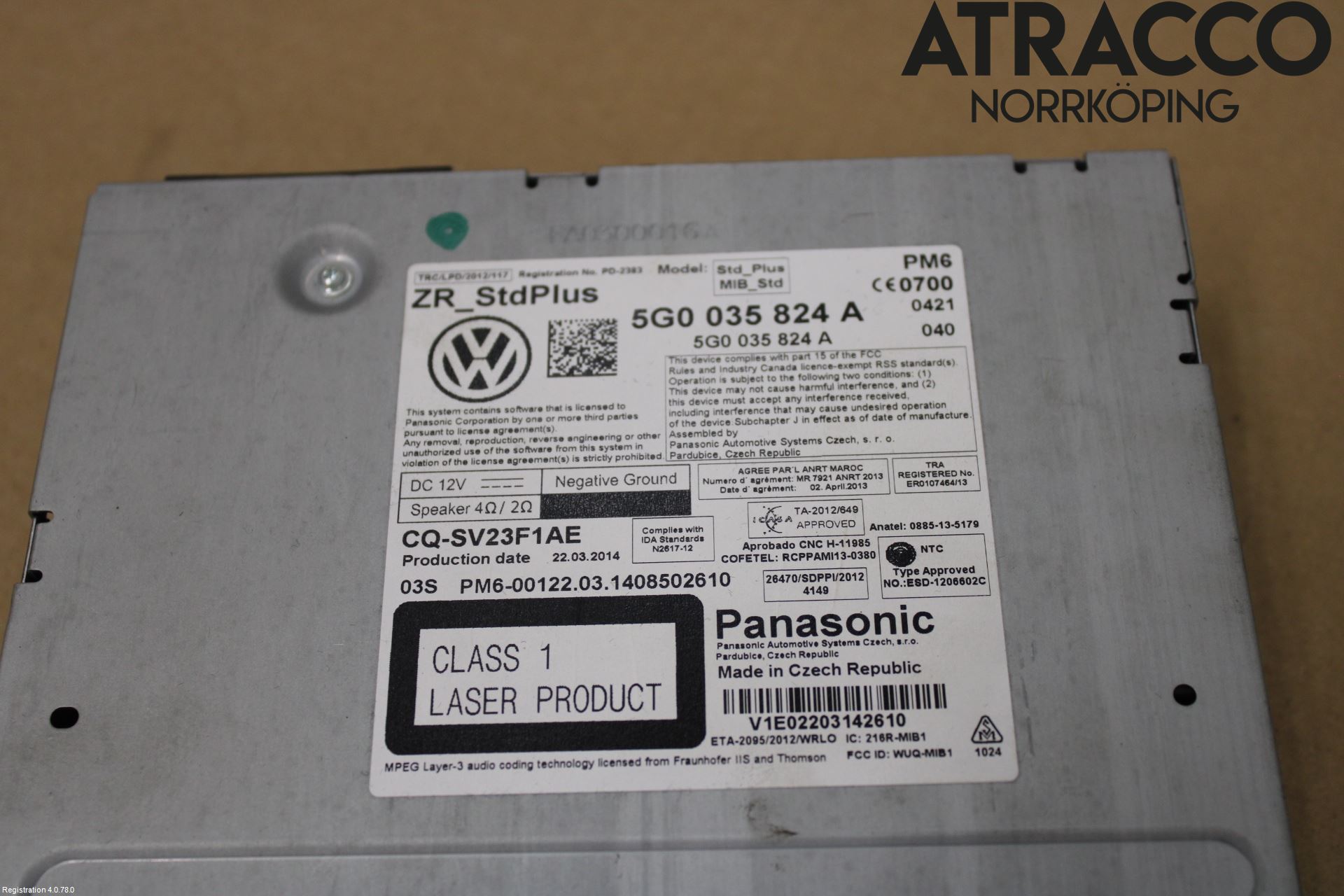 Volkswagen VW GOLF / E-GOLF VII 13-20 Stereo Radio Med Cd