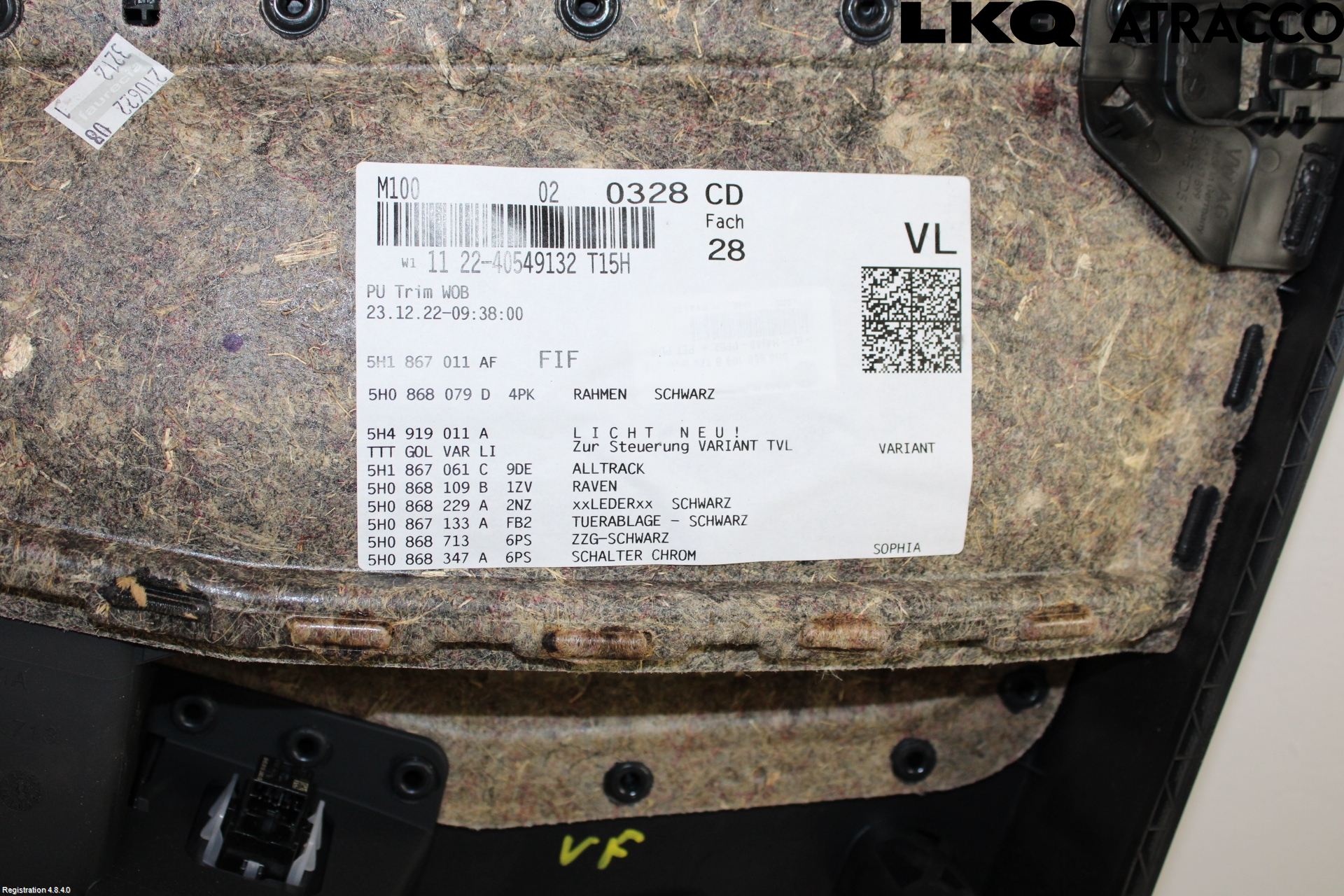 Volkswagen VW GOLF / E-GOLF VIII 20- Innr Dørtrekk Venstre