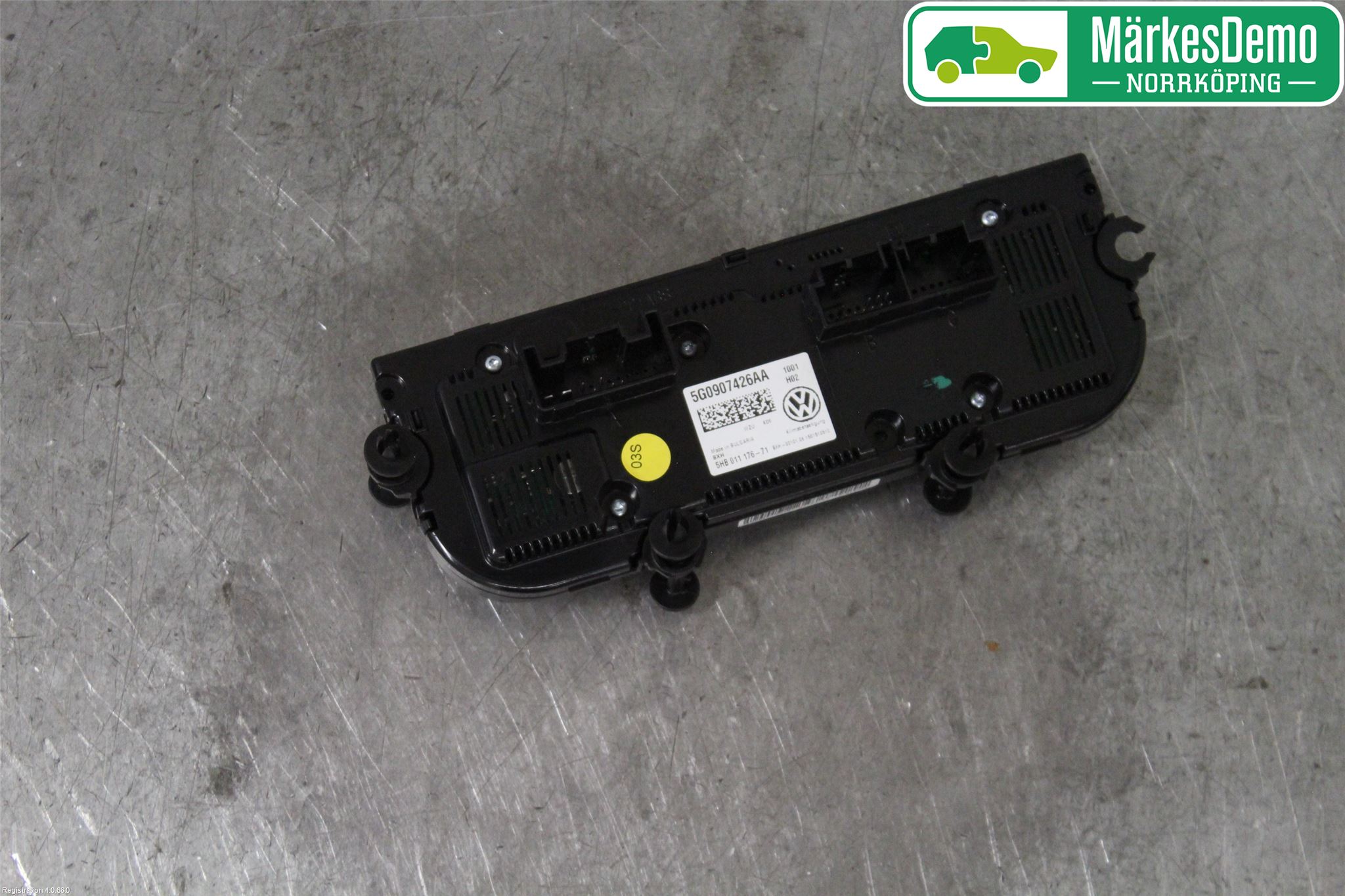 Volkswagen VW GOLF / E-GOLF VII 13-20 Varmeapparat Panel(Regulering)