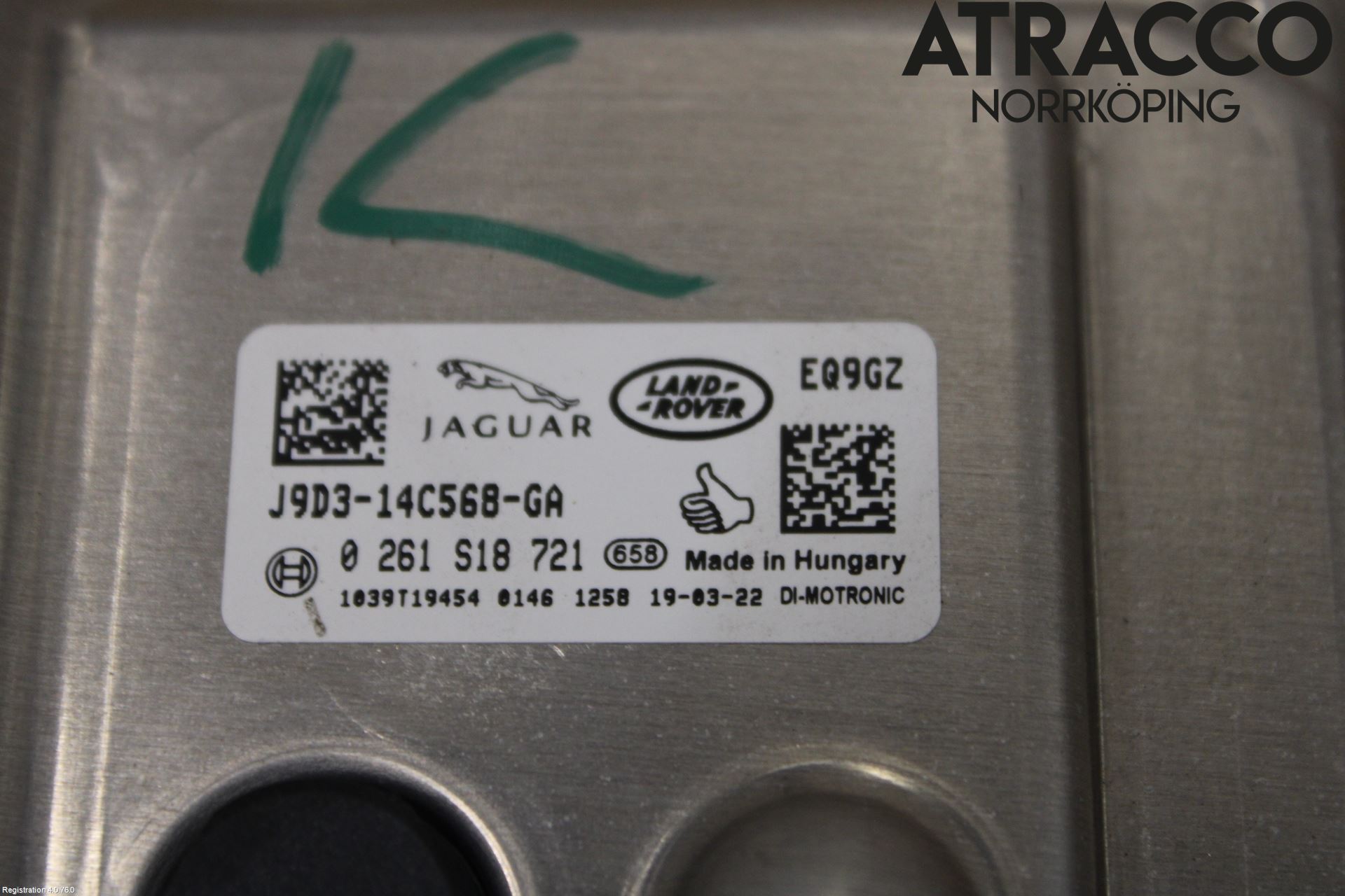 Jaguar I-PACE 18- Styreenhet Gearkasse