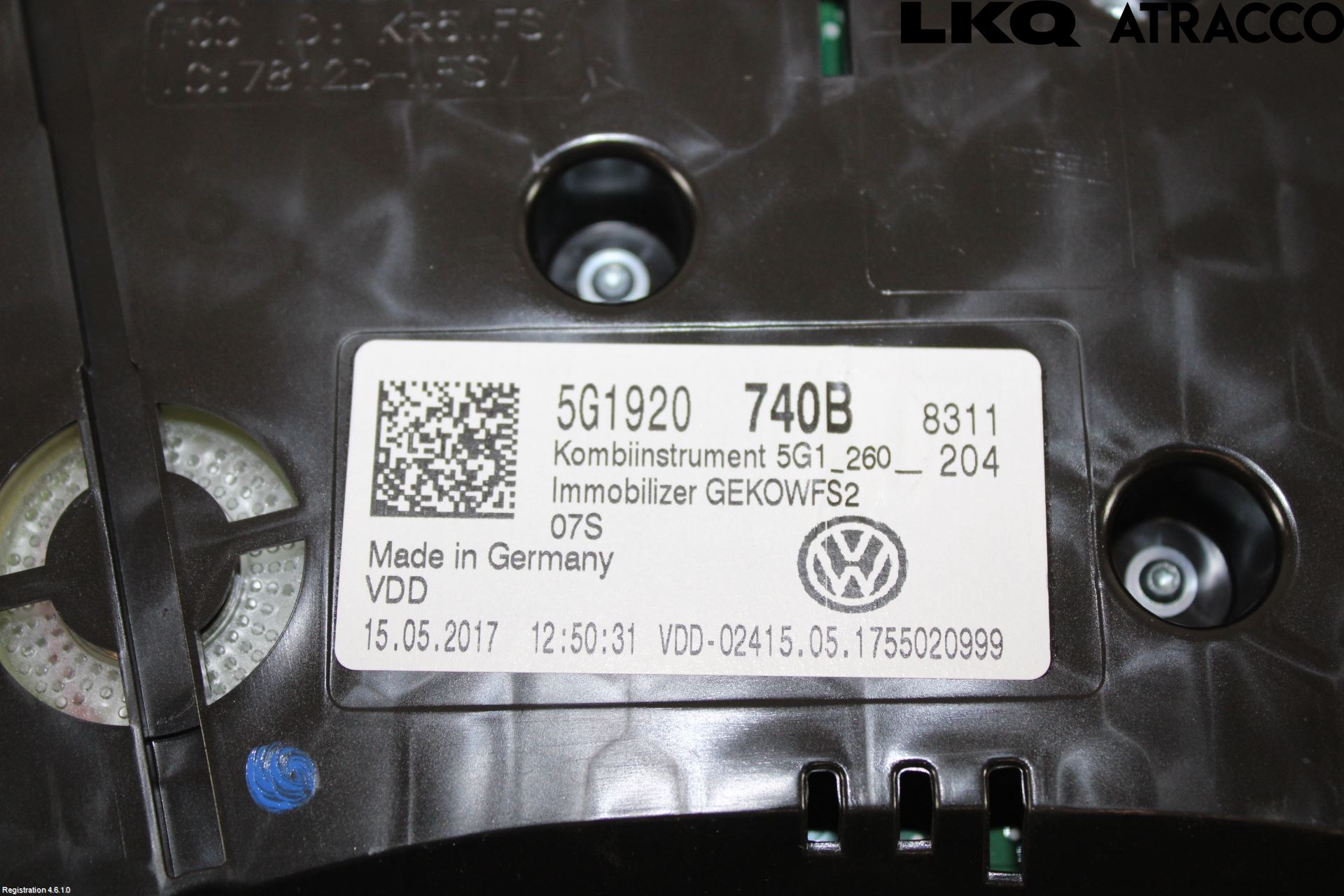 Volkswagen VW GOLF / E-GOLF VII 13-20 Instr Kombinert