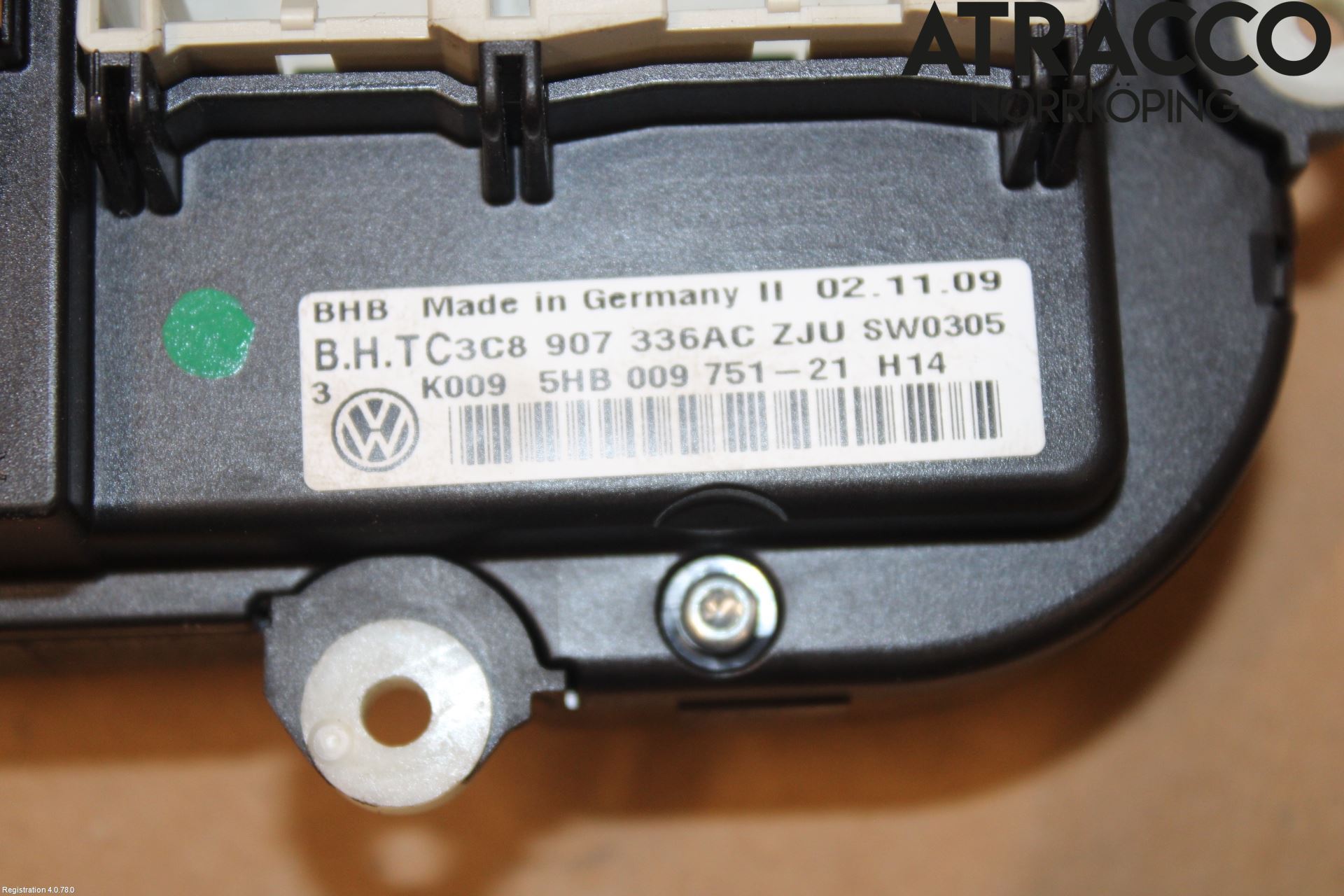 Volkswagen VW GOLF VI 09-13 Varmeapparat Panel(Regulering)