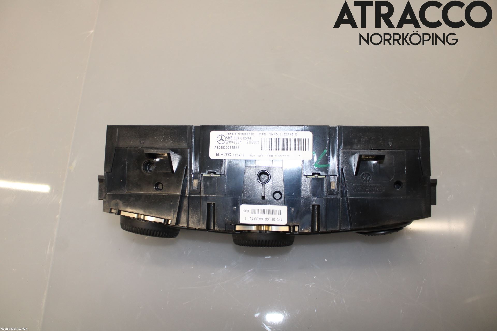 Mercedes-Benz MB SPRINTER (W906) 06-18 Varmeapparat Panel(Regulering)