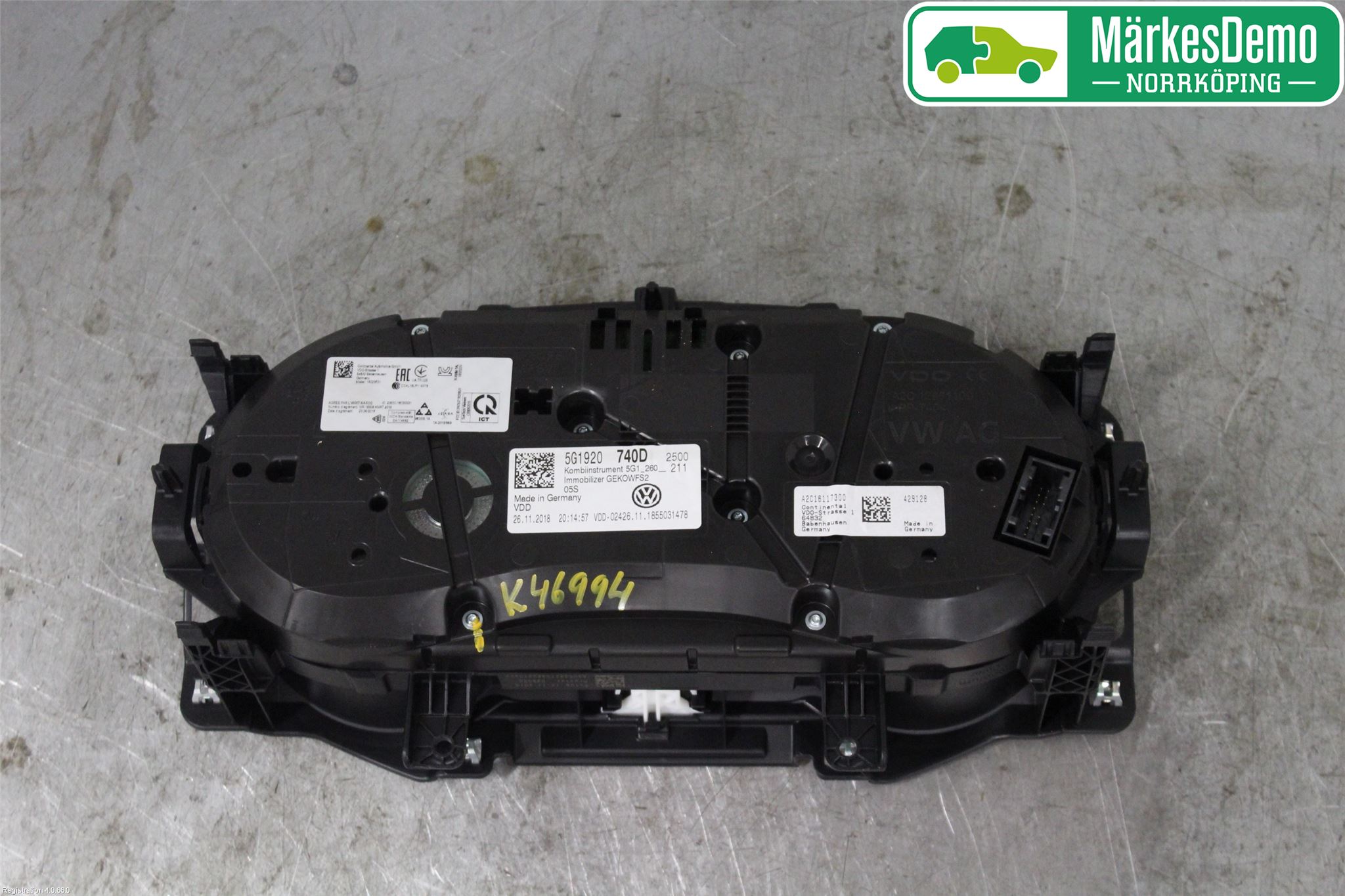 Volkswagen VW GOLF / E-GOLF VII 13-20 Instr Kombinert