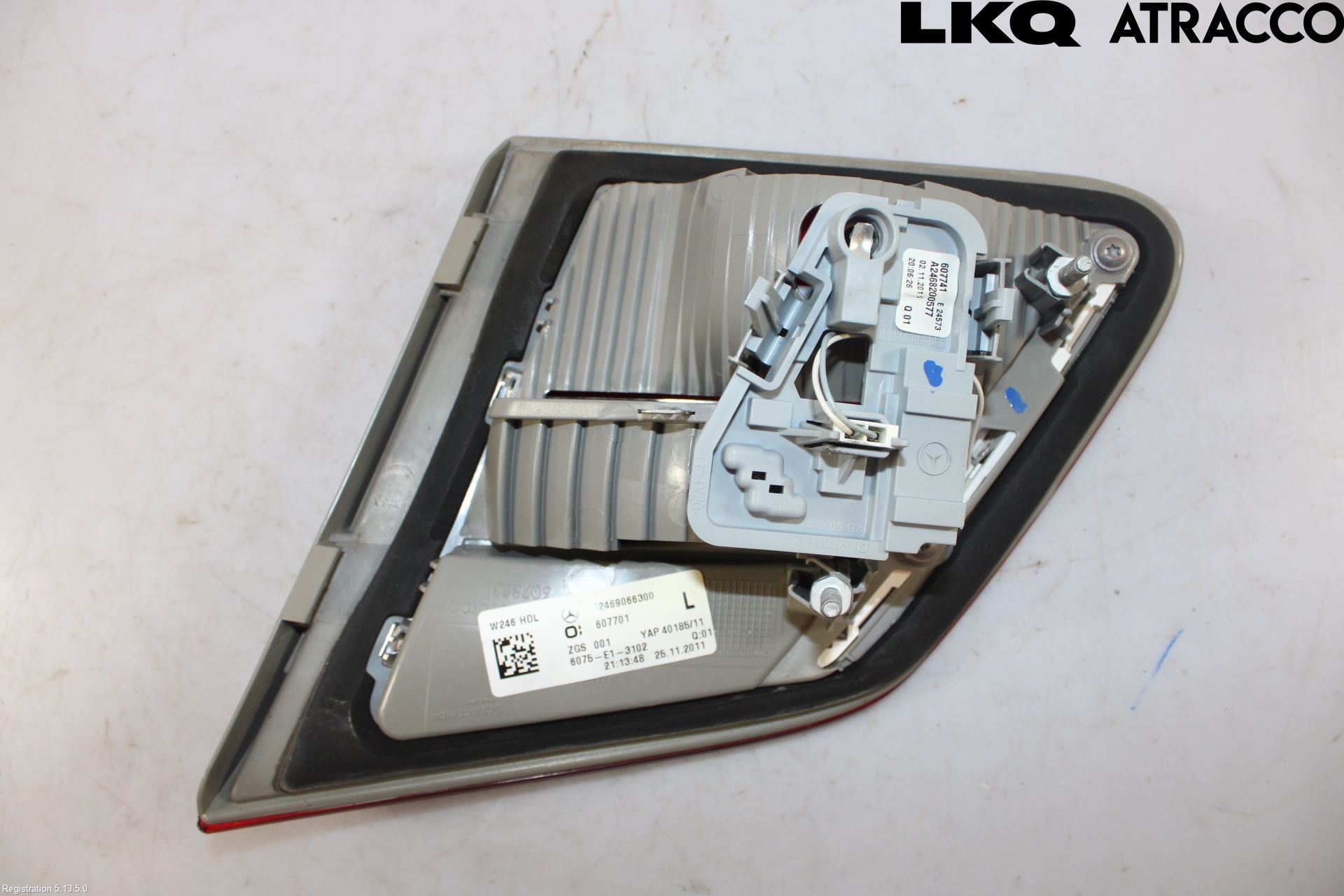 Mercedes-Benz MB B-KLASS (W246/W242) 12-19 Baklykt Venstre  På Luke(Indre