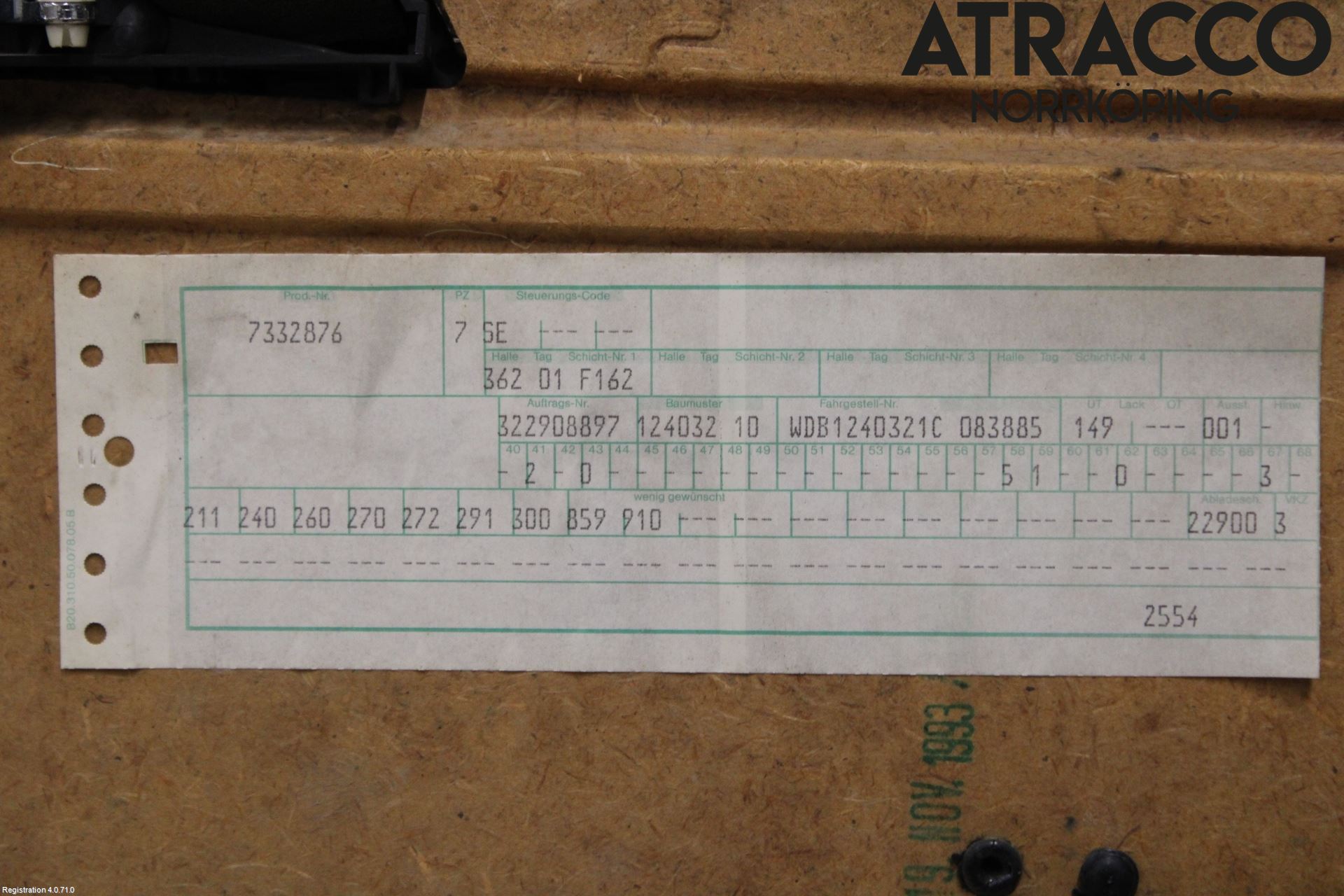 Mercedes-Benz MB 200-500  (W124) 86-96 Innr Dørtrekk Venstre