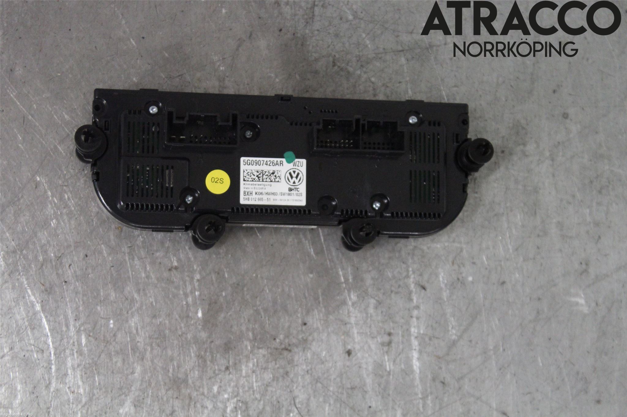 Volkswagen VW GOLF / E-GOLF VII 13-20 Varmeapparat Panel(Regulering)