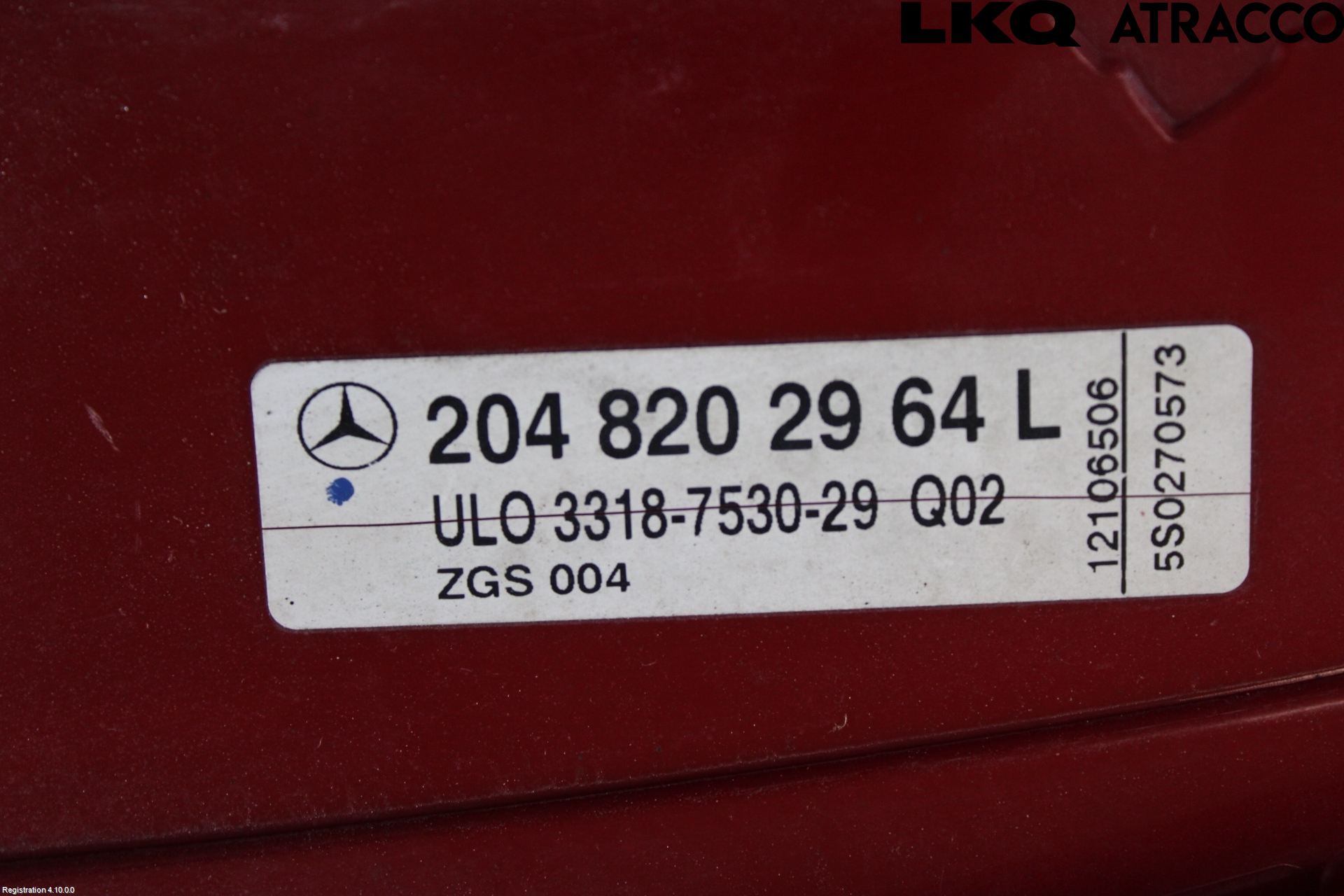 Mercedes-Benz MB C-KLASS (W204) 07-15 Baklykt Venstre