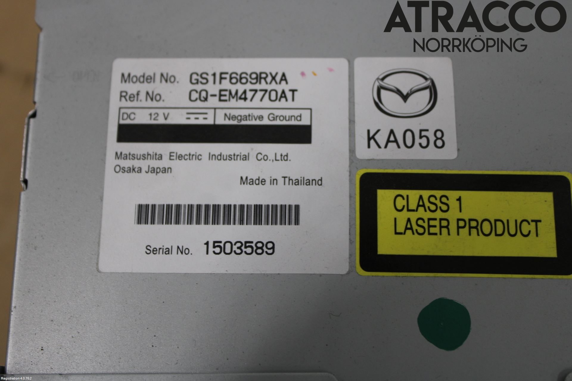 Mazda 6 08-13 Stereo Radio Med Cd