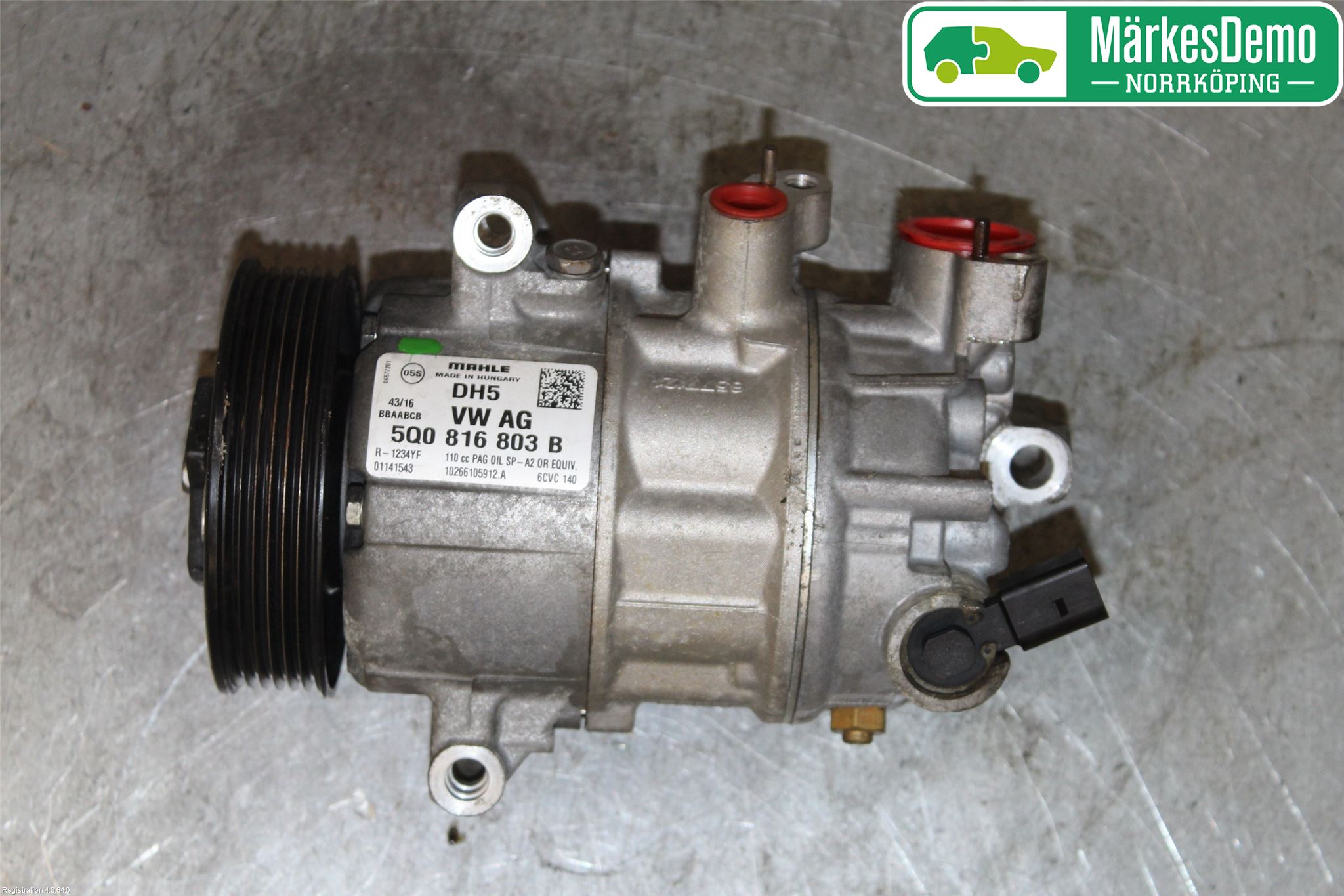 Volkswagen VW GOLF / E-GOLF VII 13-20 Varme Ac Kompressor