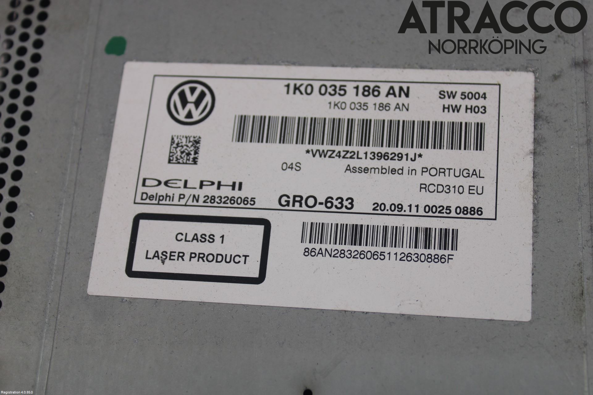 Volkswagen VW TOURAN 10-15 Stereo Radio Med Cd