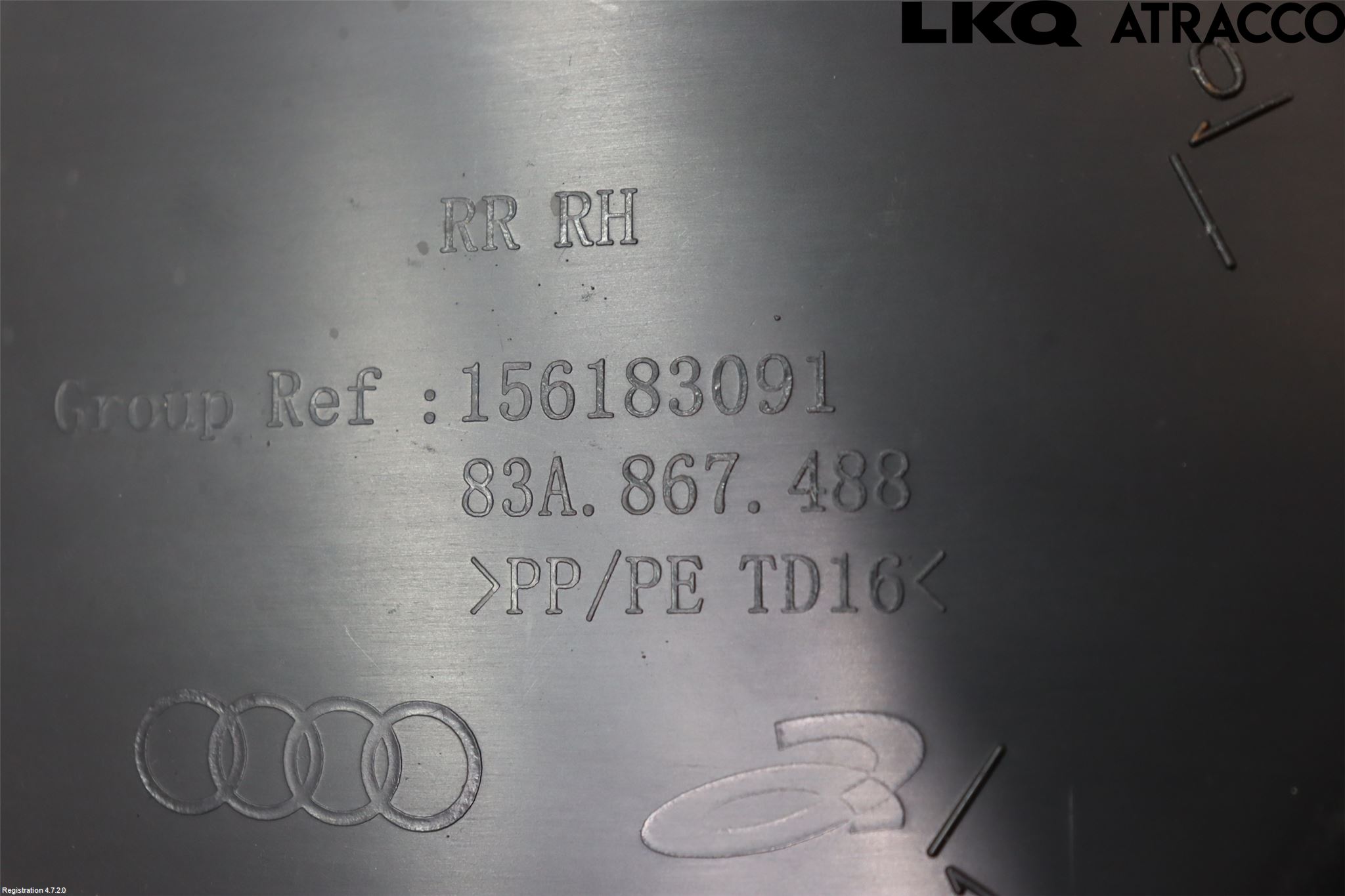 Audi Q3 F3 19- Innr Dørtrekk Høyre