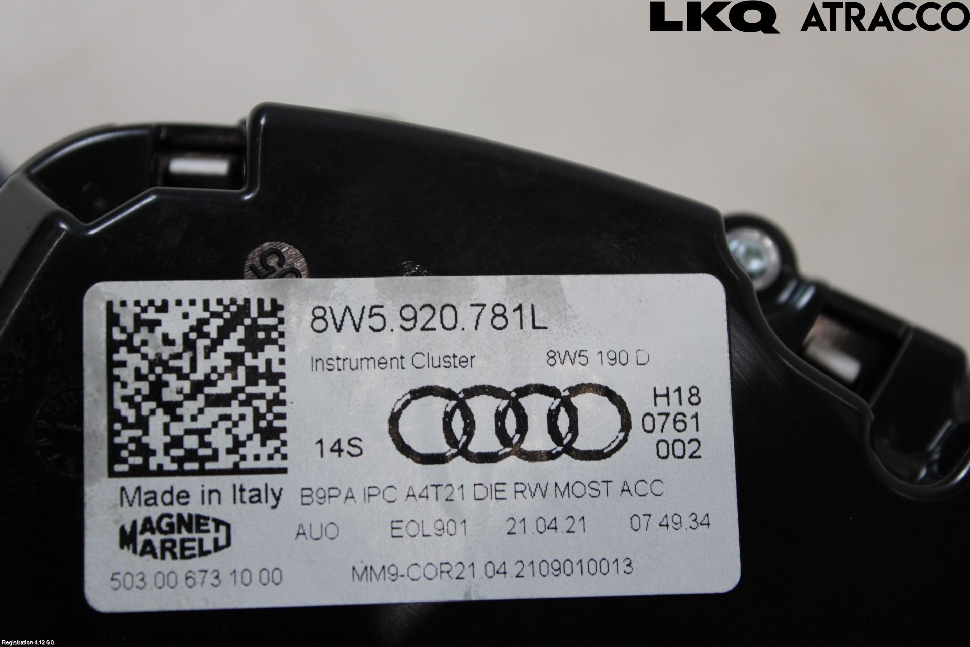 Audi A4/S4 B9 20- Instr Kombinert