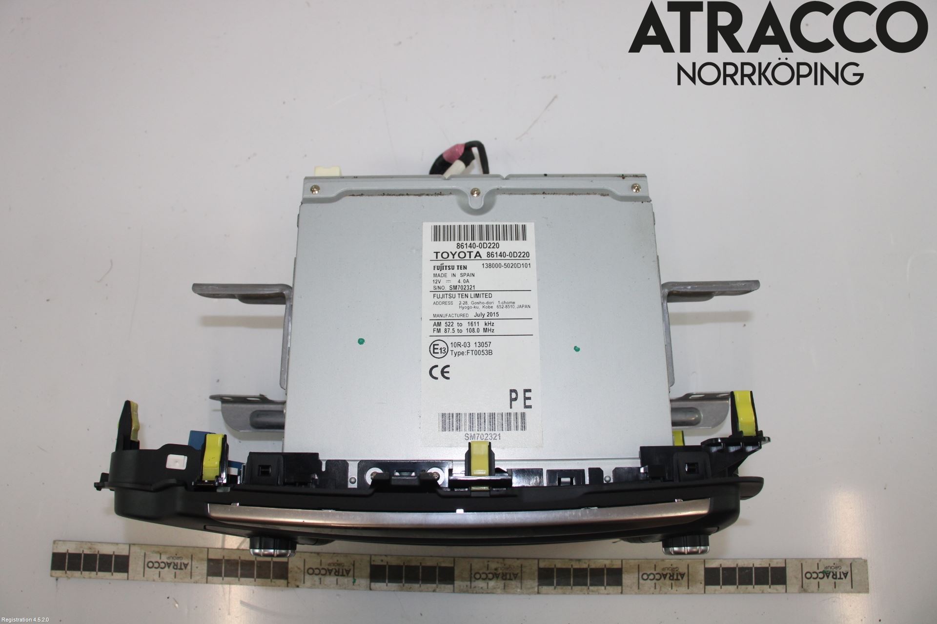 Toyota YARIS XP130 15-20 Stereo Radio Med Cd