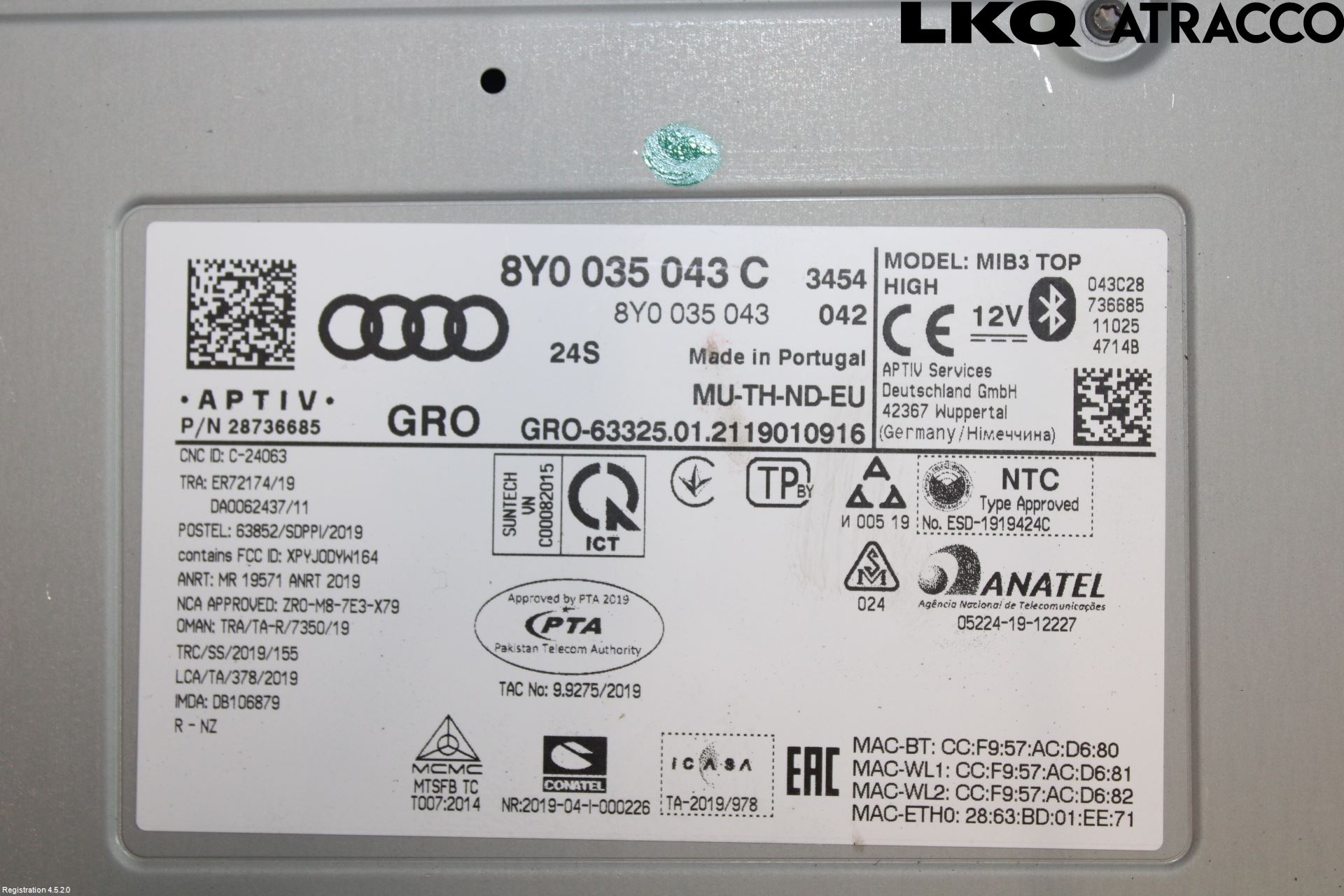 Audi A3/S3 8Y 21- Stereo Radio Med Cd
