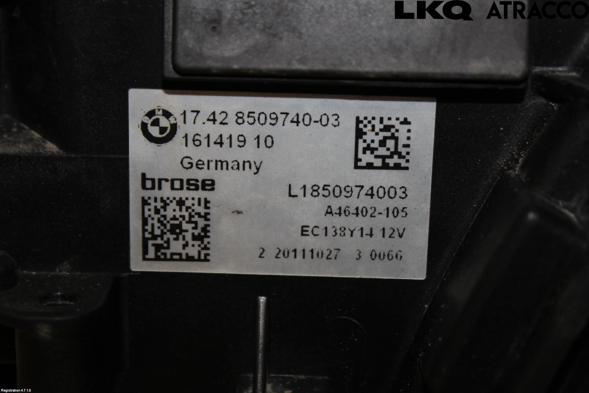 BMW 5 F10/F11/F18 09-17 Kjølevifte Elektrisk