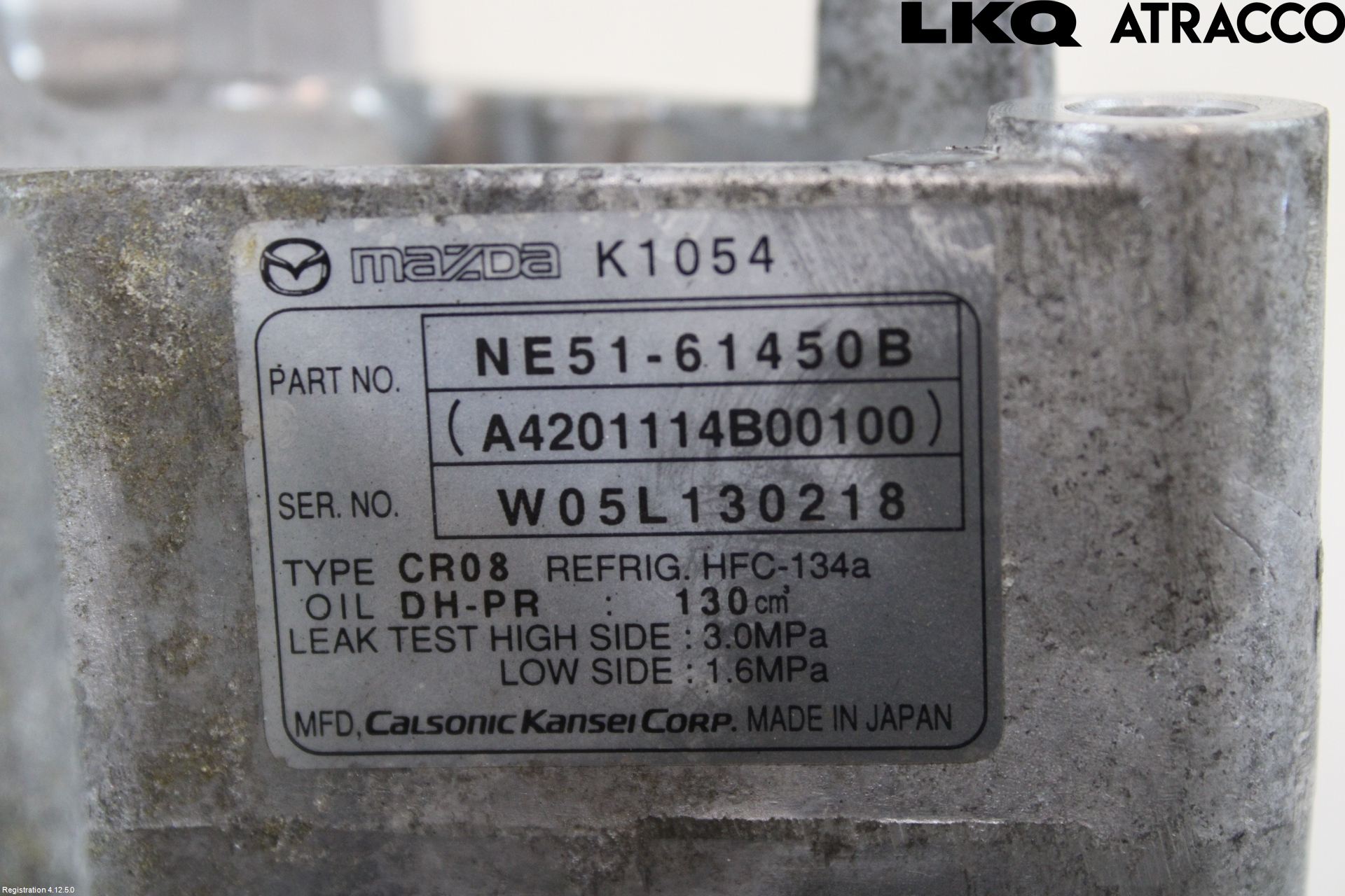 Mazda MX-5 III MIATA 06-15 Varme Ac Kompressor