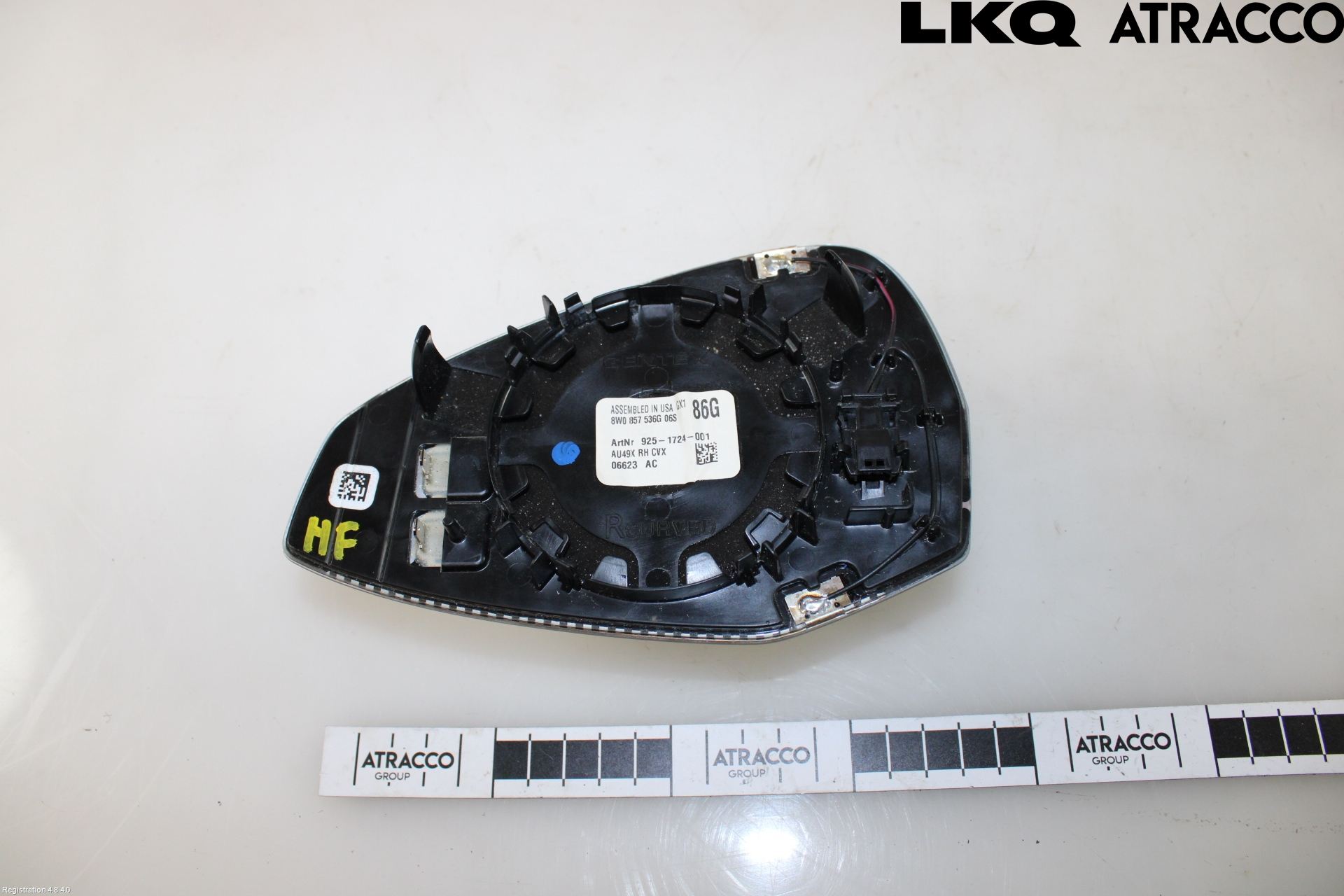 Audi A4/S4 B9 20- Speil Glass H