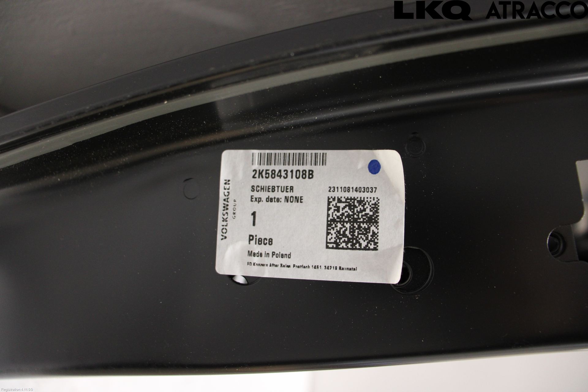Volkswagen VW CADDY 16-20 Dør Skyvedør Høyre