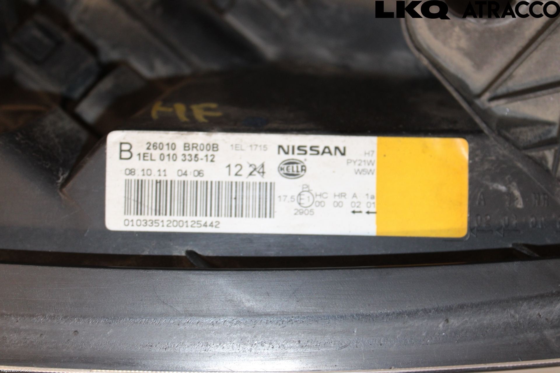 Nissan QASHQAI+2  10-14 Frontlykt Høyre