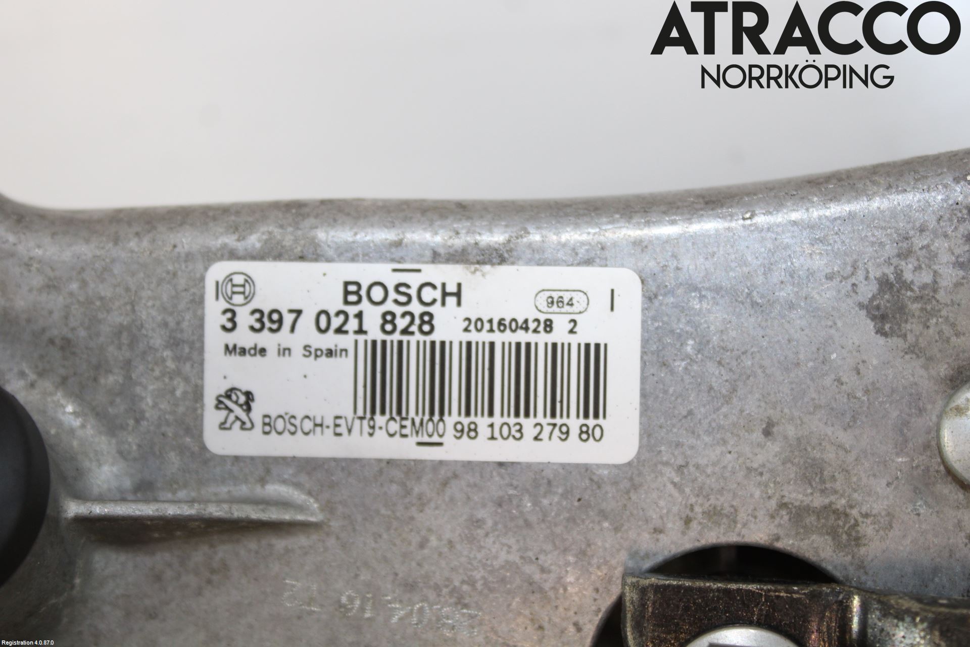 Peugeot 308 14-21 Viskeroverføring Frontrute