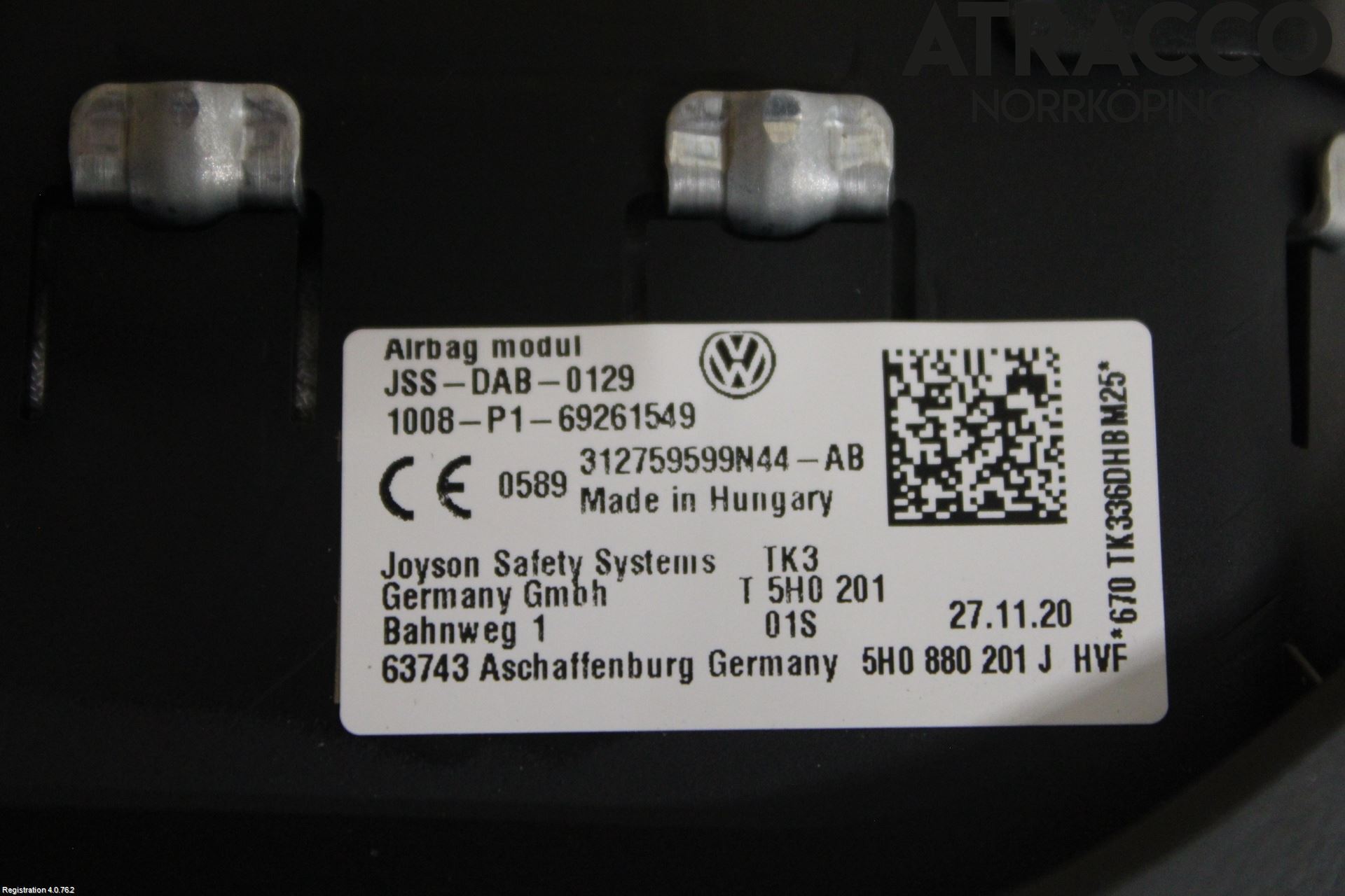 Volkswagen VW GOLF / E-GOLF VIII 20- Rattpute (Ikke Airbag)