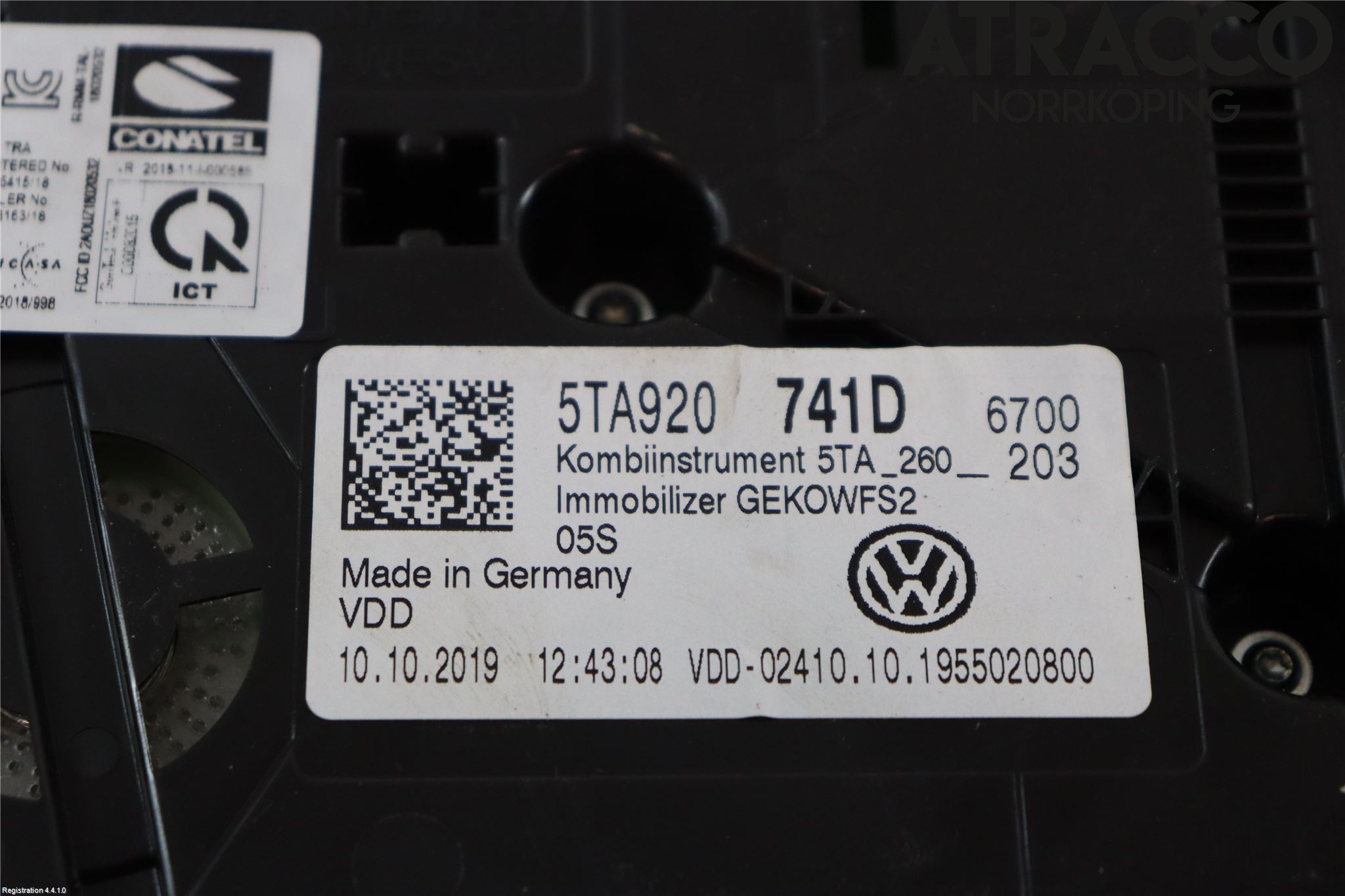 Volkswagen VW TOURAN 16- Instr Kombinert