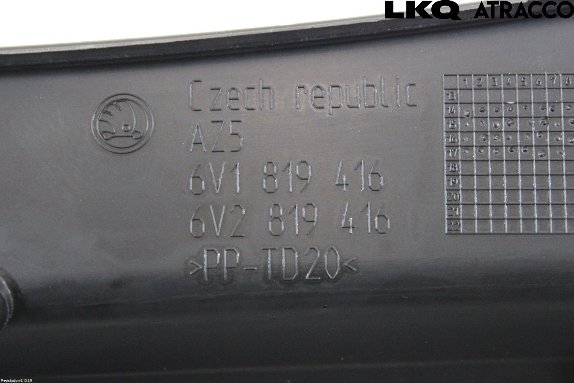 Skoda FABIA 15-21 Visker Deksel-Grill-Under Frr
