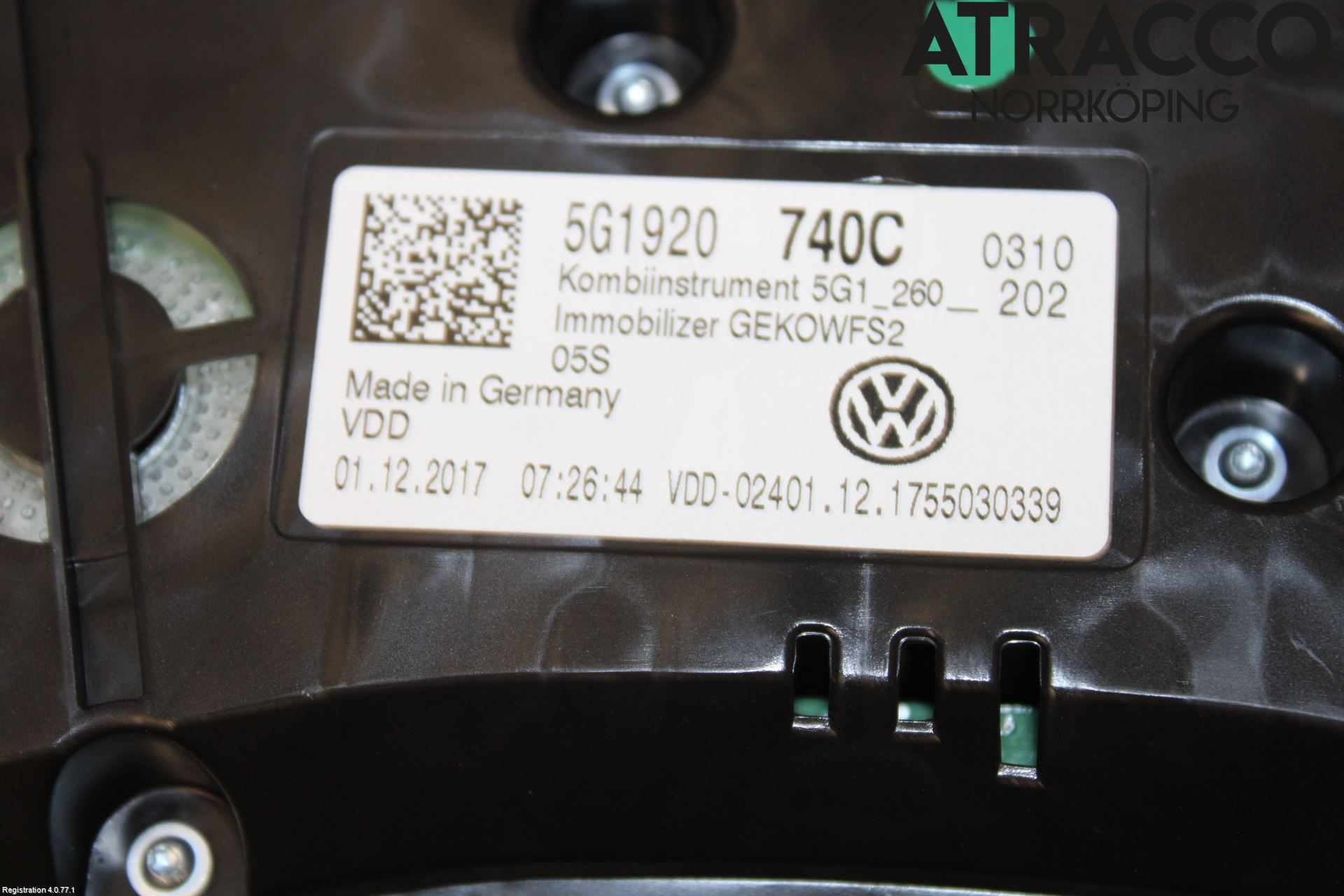 Volkswagen VW GOLF / E-GOLF VII 13-20 Instr Kombinert