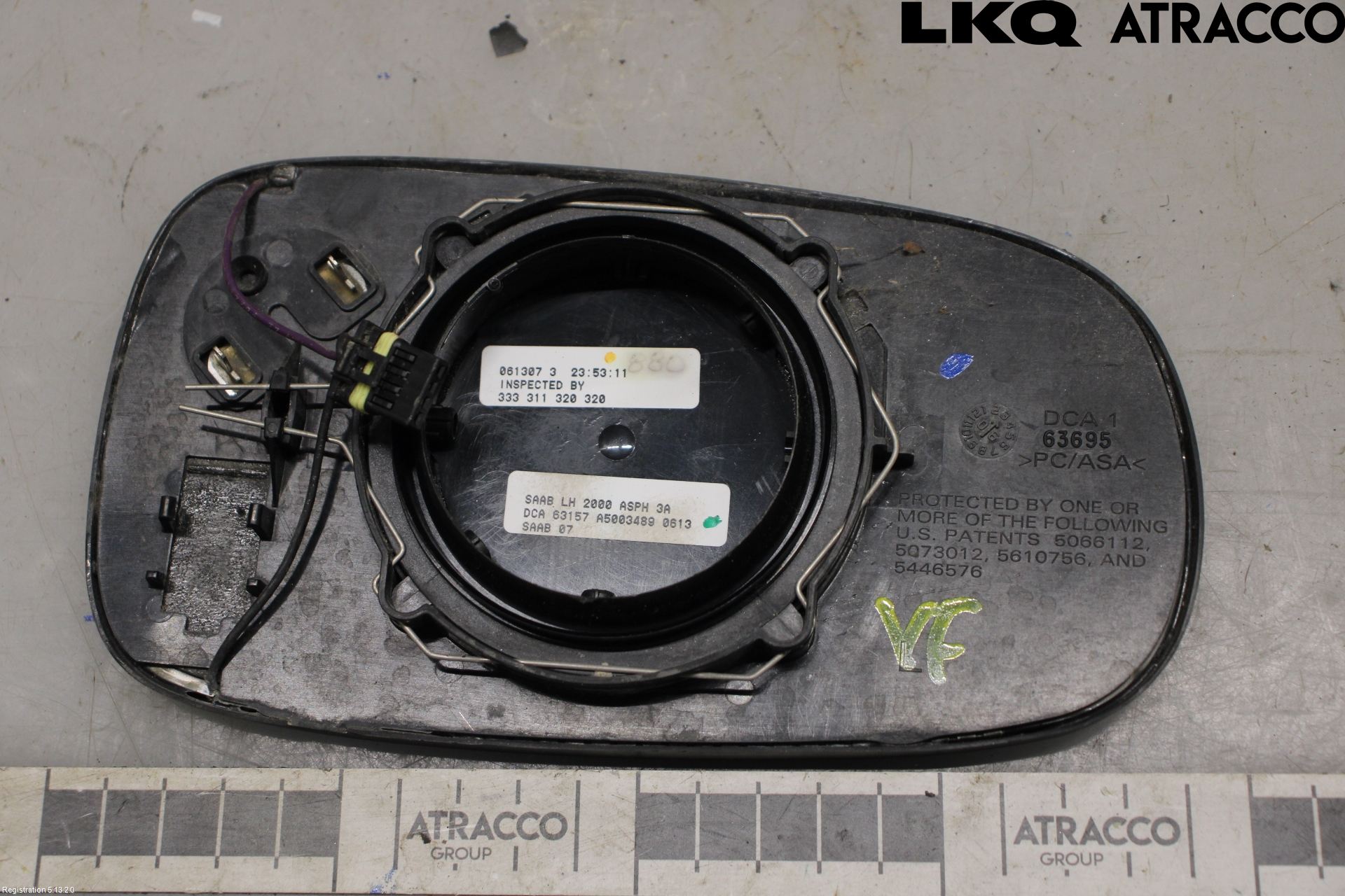 Saab 9-3 VER2/VER3 08-15 Speil Glass V