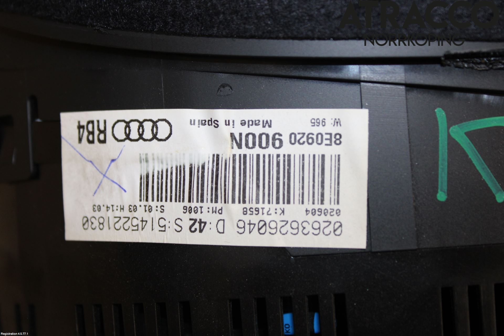 Audi A4/S4 01-05 Instr Kombinert