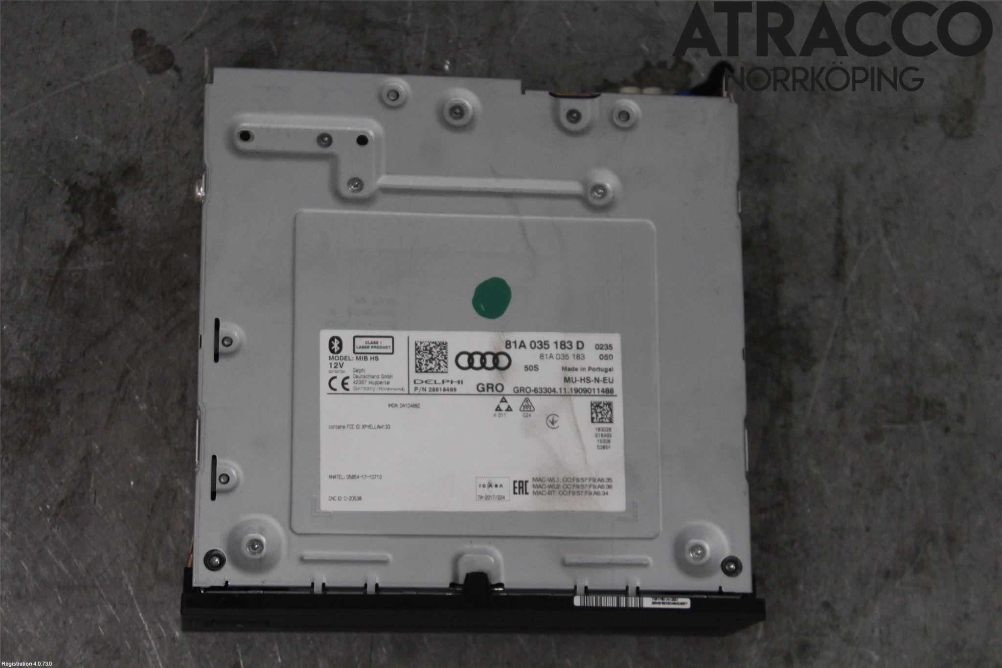 Audi A3/S3 8V 13-20 Stereo Radio Med Cd