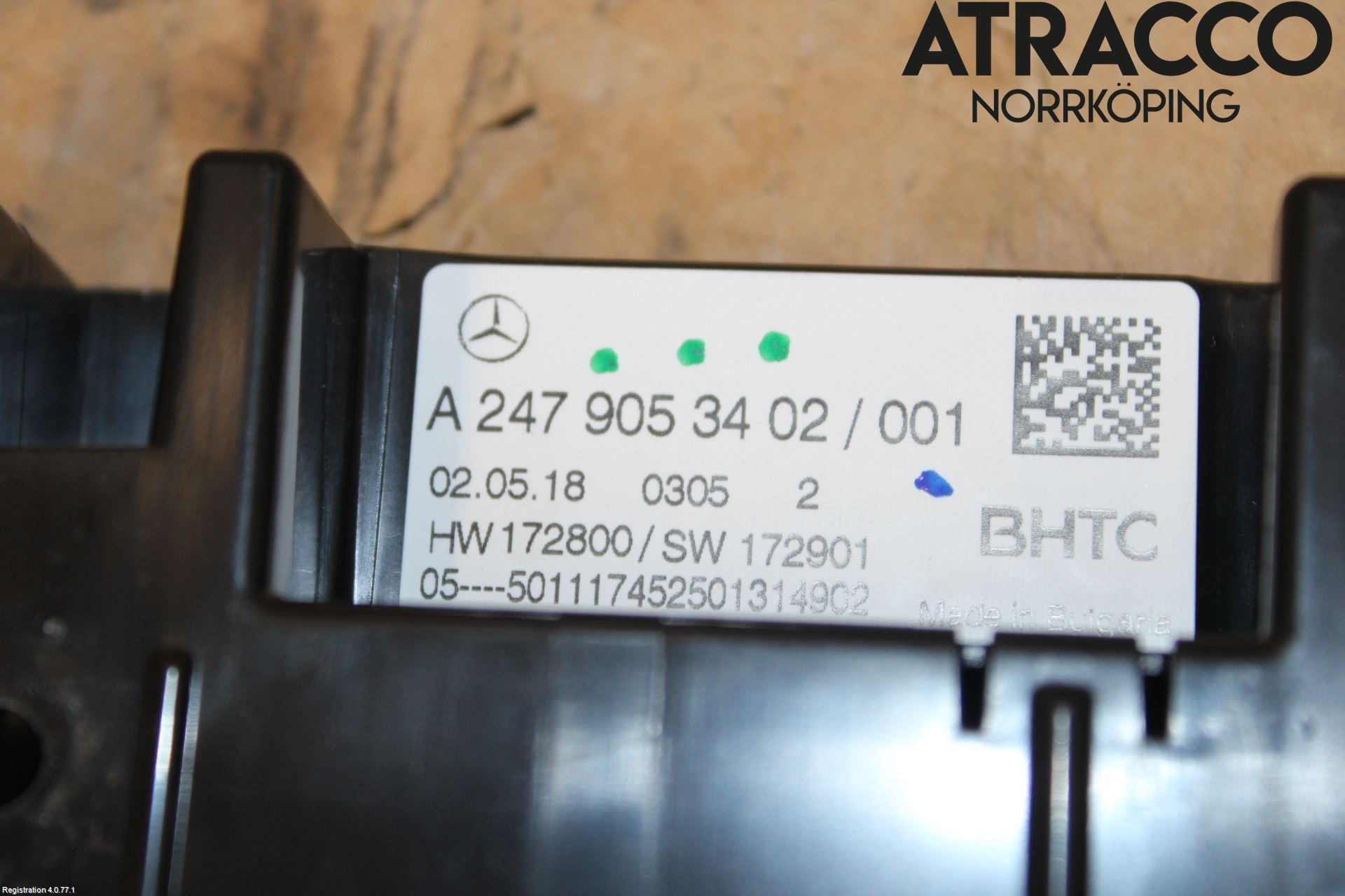 Mercedes-Benz MB A-KLASS (W177) 18- Varmeapparat Panel(Regulering)