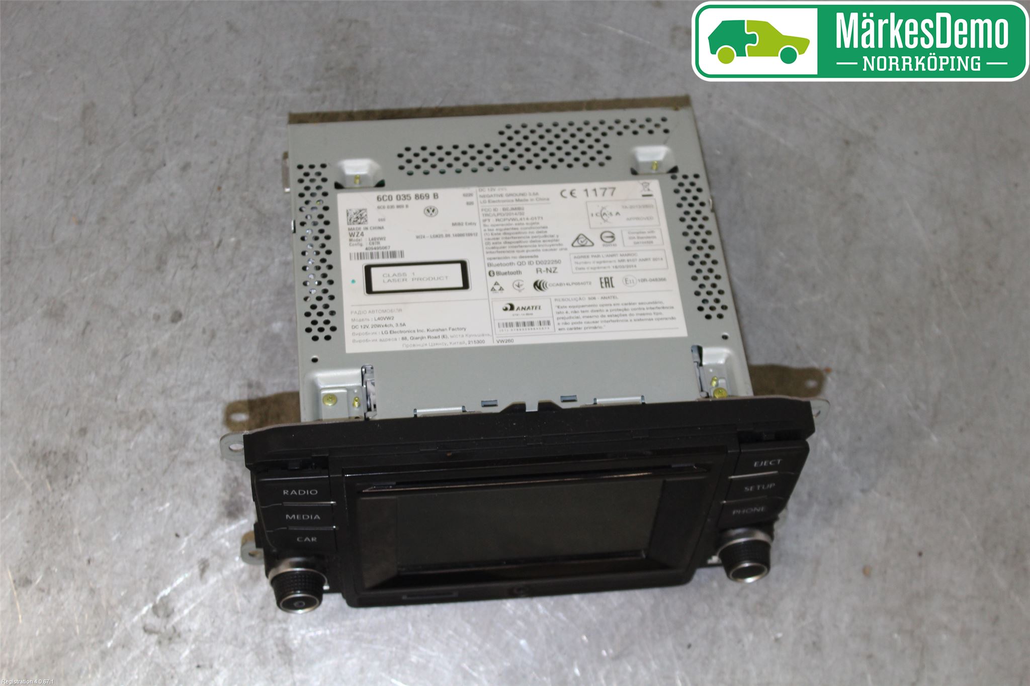 Volkswagen VW POLO 10-17 Stereo Radio Med Cd